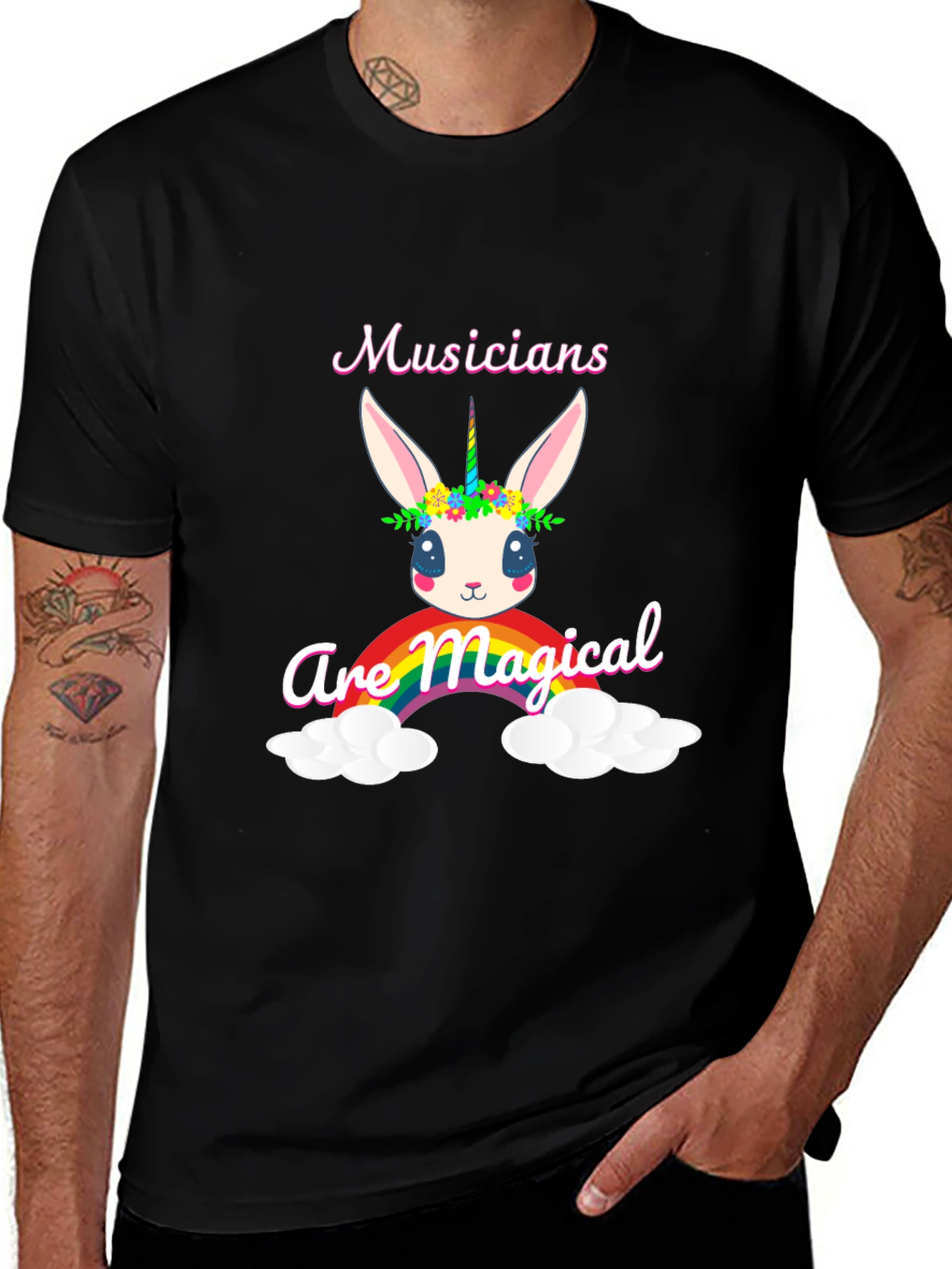 Variant 3 of Magical Unicorn Musician T-Shirt