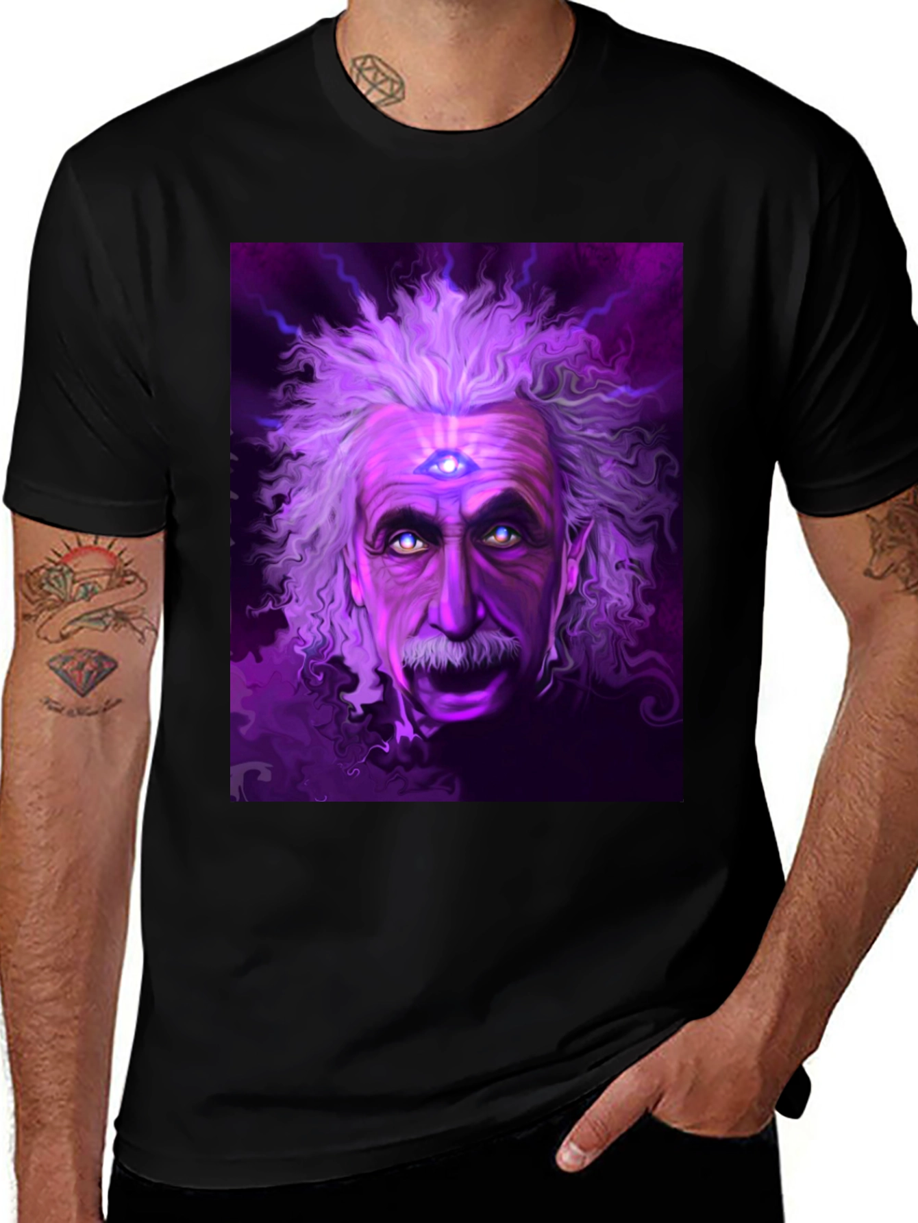 Einstein Third Eye Black T-Shirt
