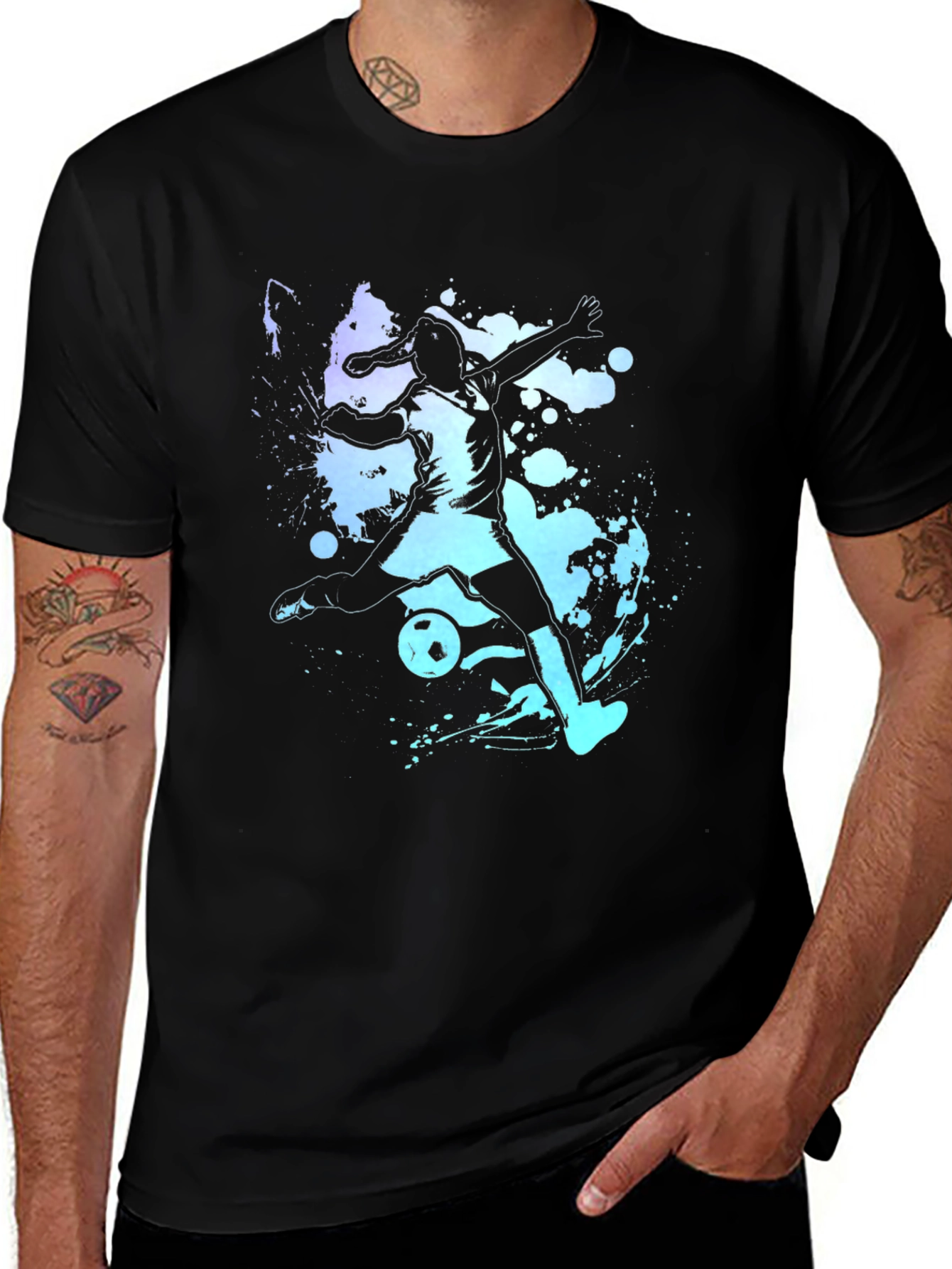 Soccer Player Graphic T-Shirt