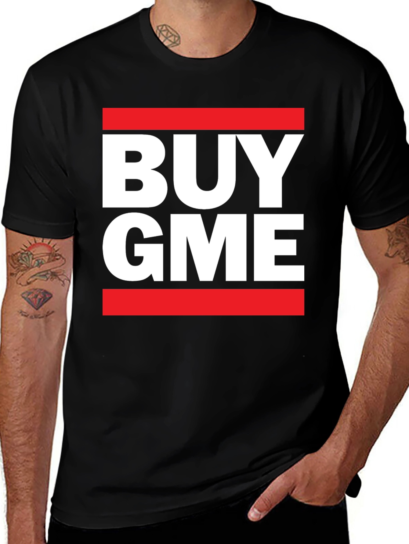 Buy GME T-Shirt - Red and White Graphic Tee