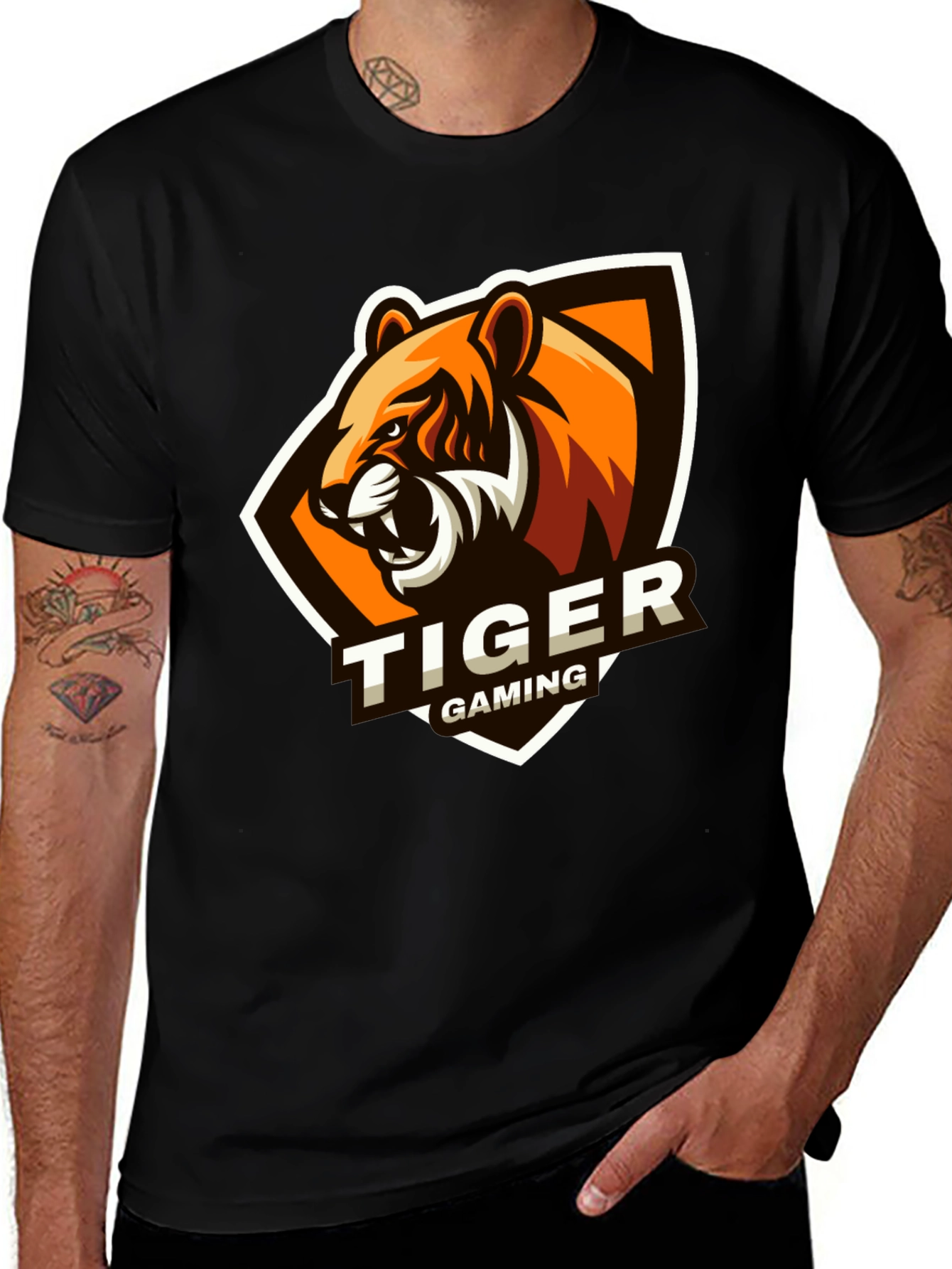 Black Tiger Gaming T-Shirt - Black main image