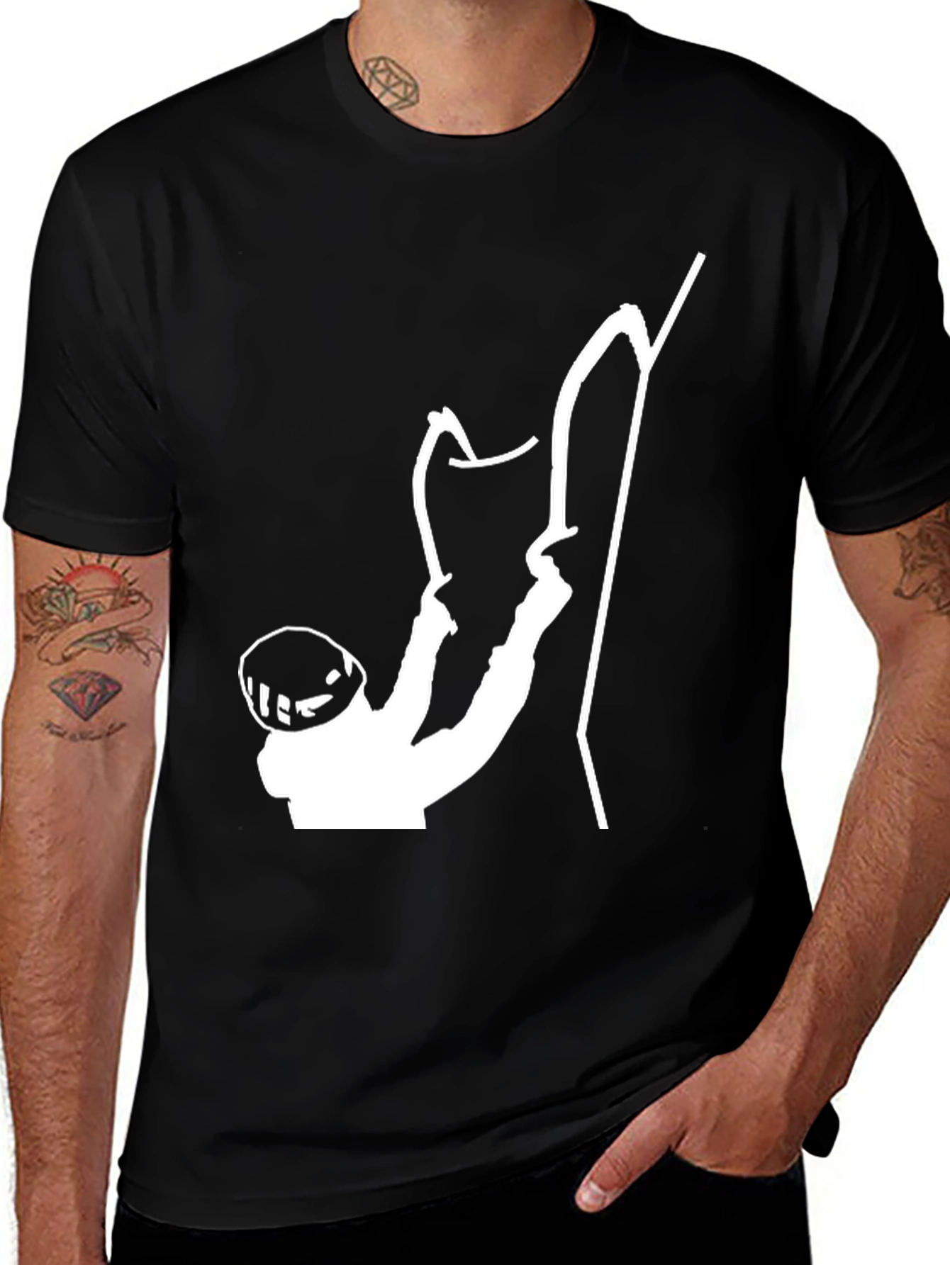 Variant 30 of Climbing Silhouette Black T-Shirt