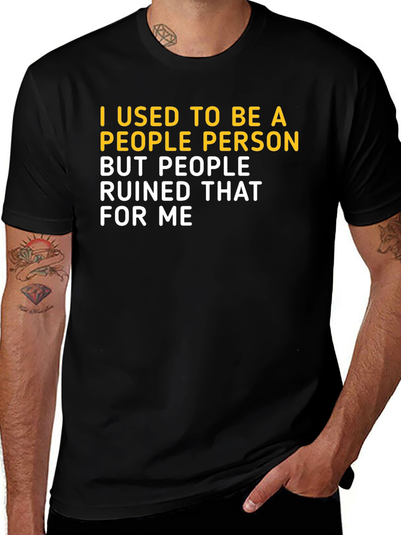 Variant 16 of Funny 'I Used To Be A People Person' Graphic T-Shirt
