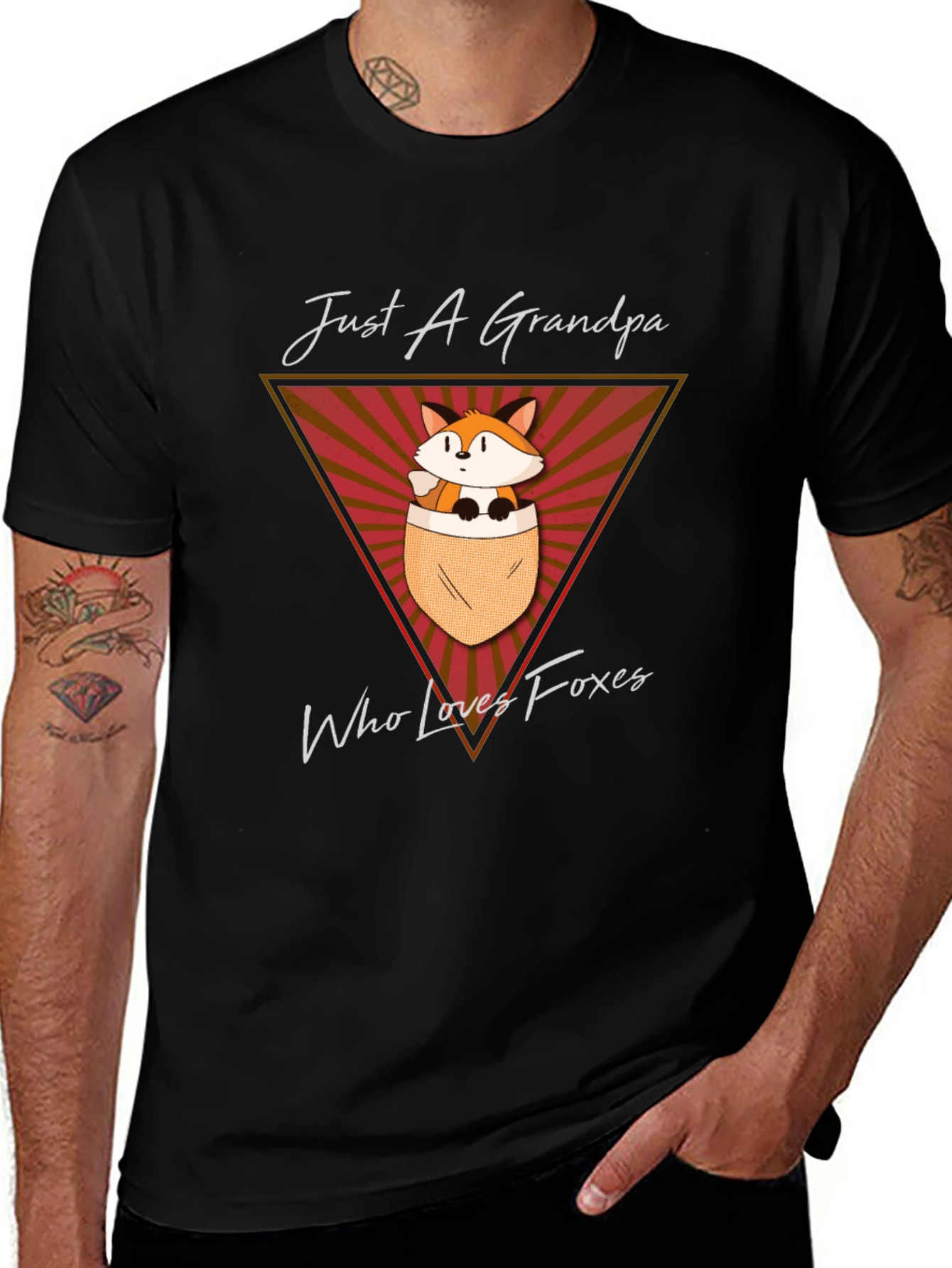 Variant 6 of Grandpa Who Loves Foxes T-Shirt