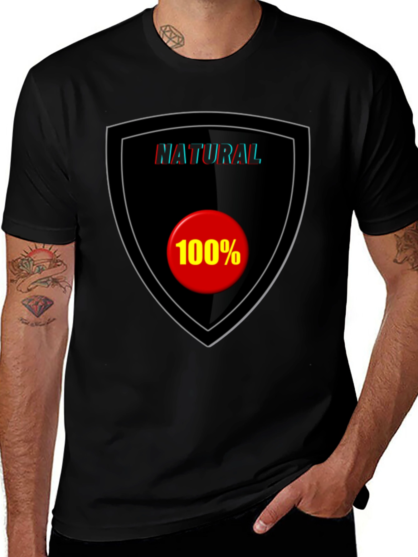 Variant 25 of 100% Natural Black T-Shirt