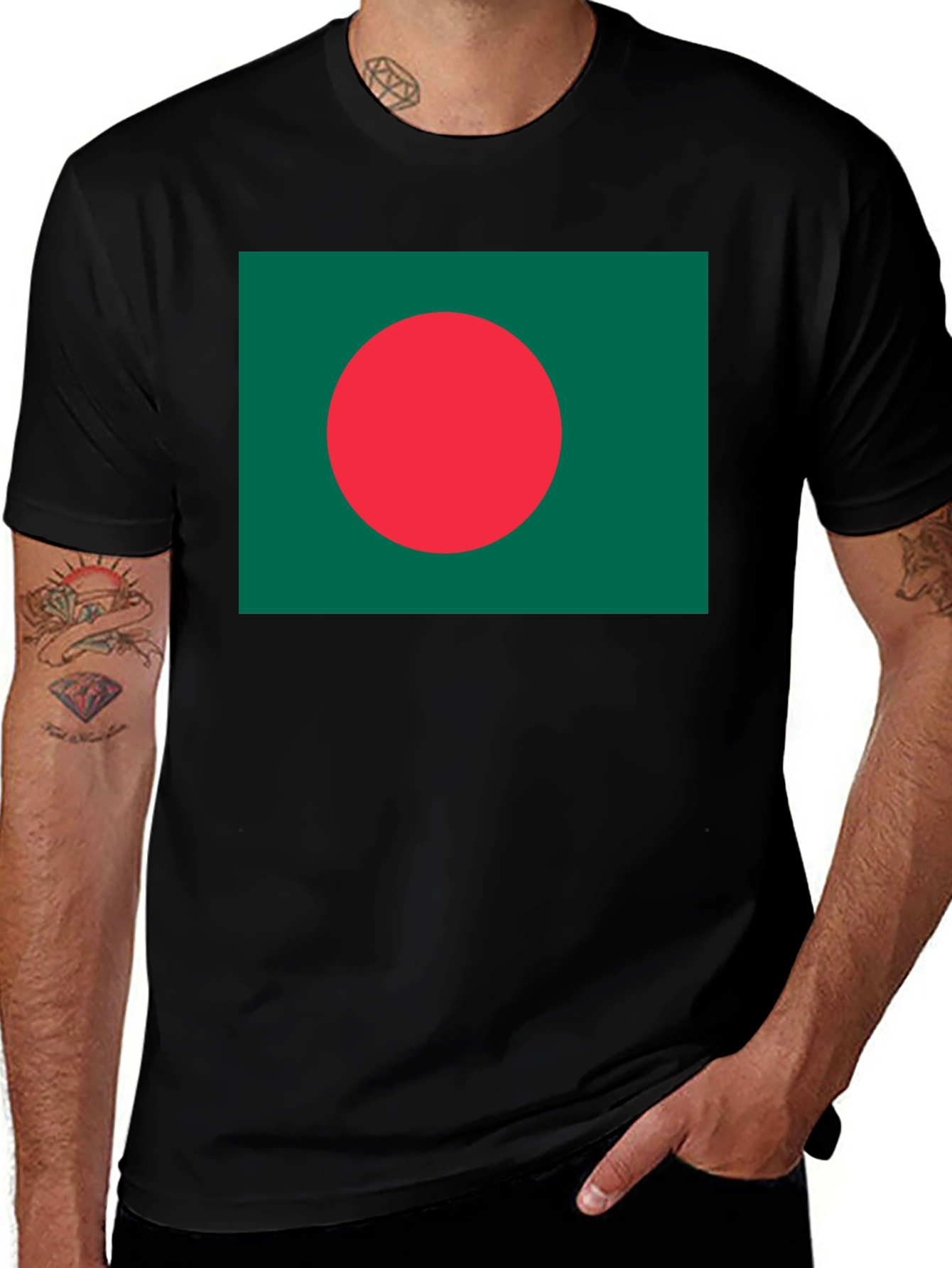 Variant 17 of Bangladesh Flag T-Shirt - Show Your Pride!