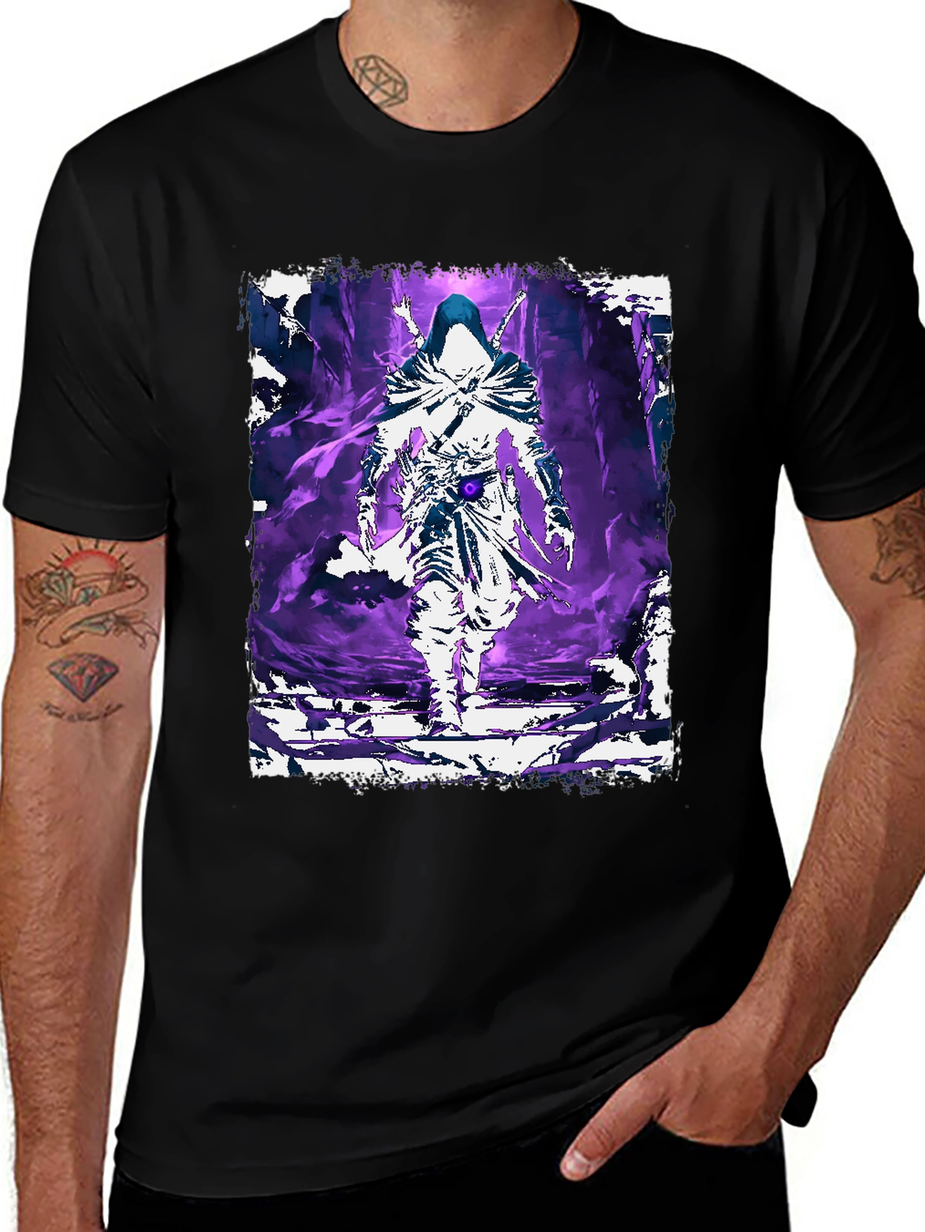 Variant 13 of Assassin Graphic Print T-Shirt - Men's Casual Tee