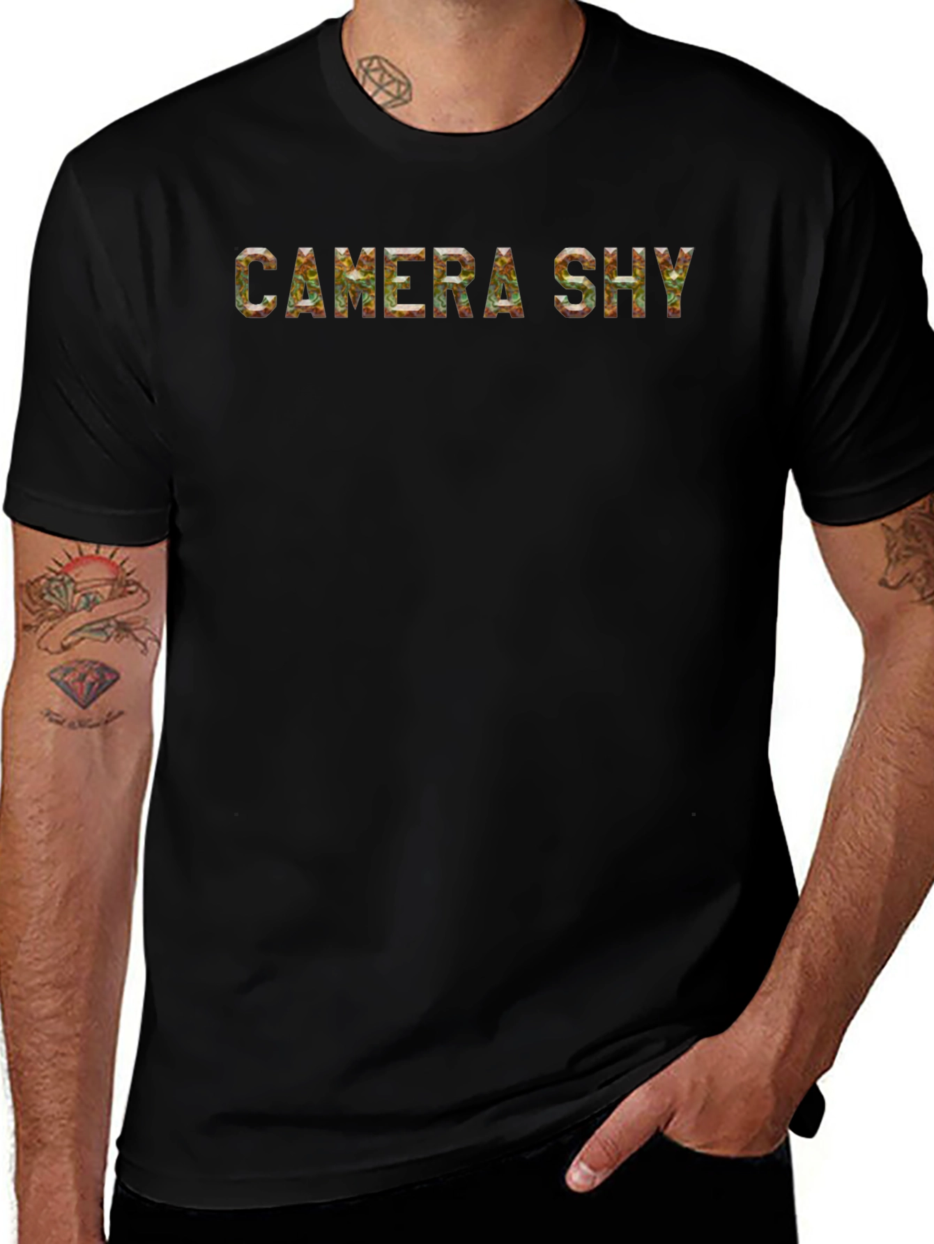 Variant 4 of Camera Shy Graphic Print Men's T-Shirt