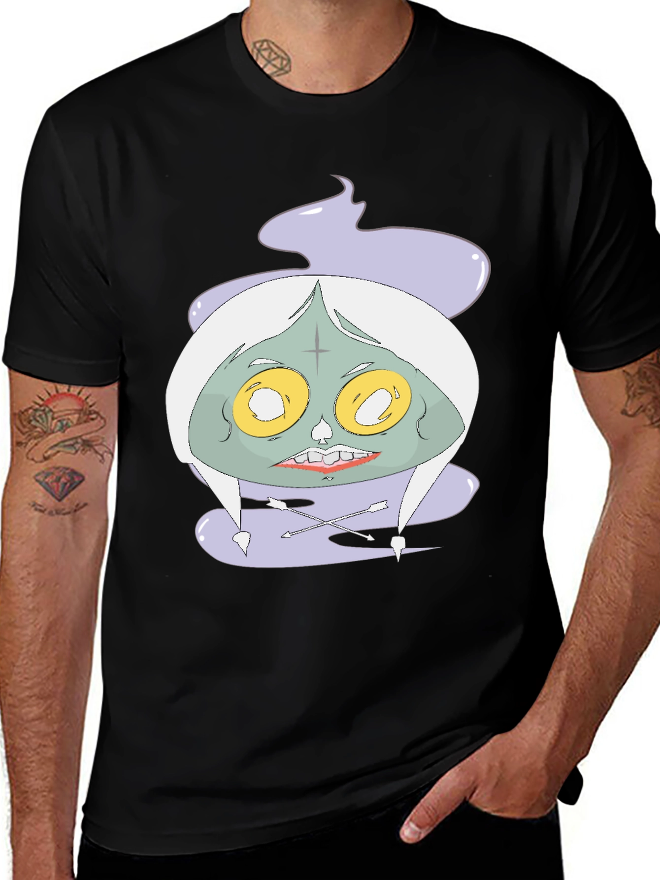 Variant 14 of Spooky Graphic Tee - Unique Cartoon Zombie Design