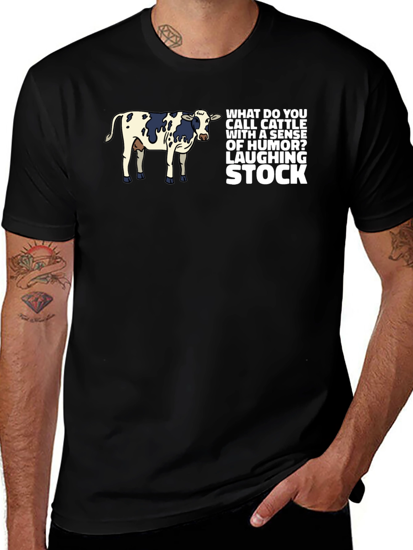 Variant 18 of Laughing Stock Cow Graphic T-Shirt
