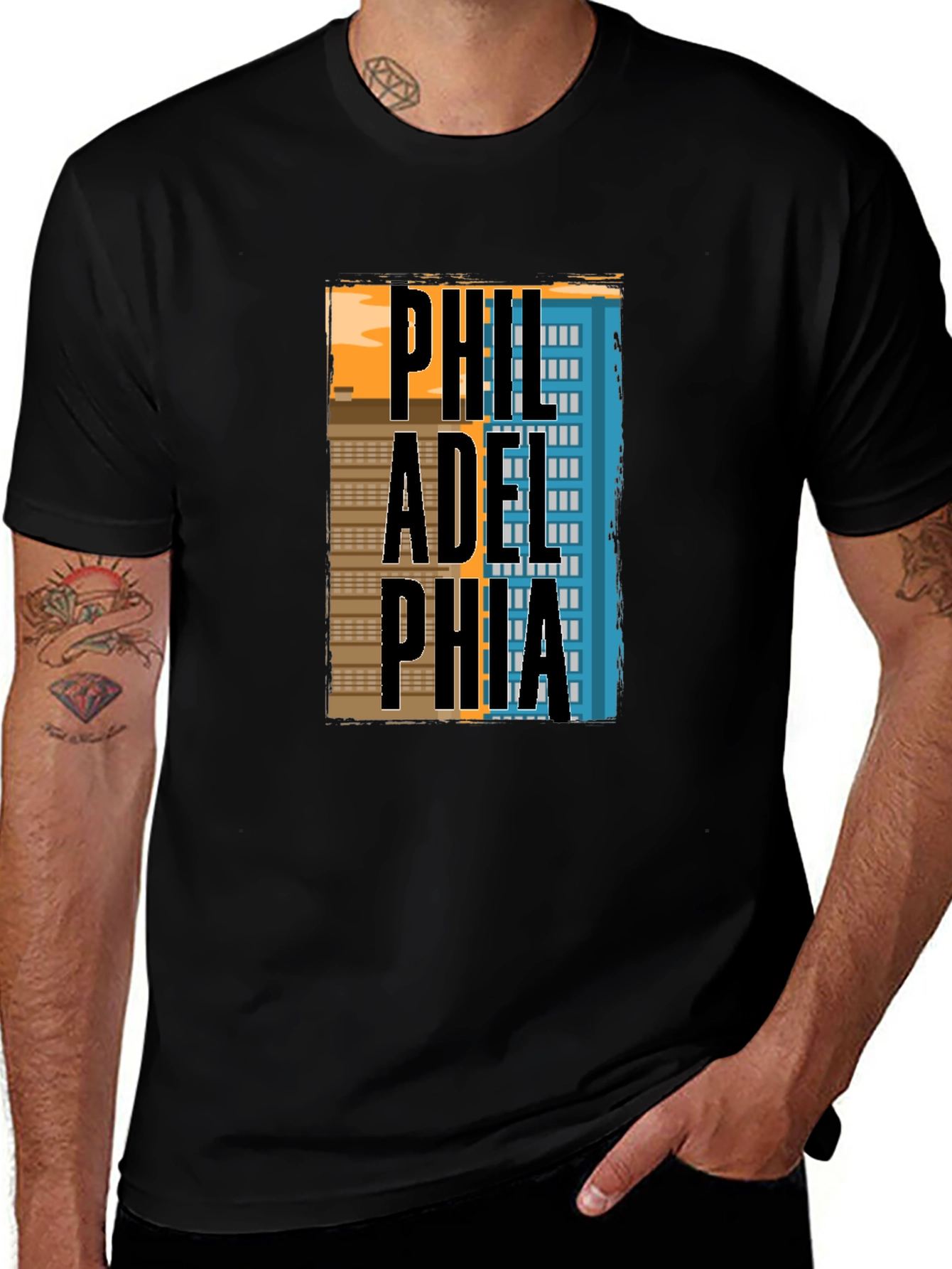 Variant 8 of Philadelphia Skyline Graphic Tee