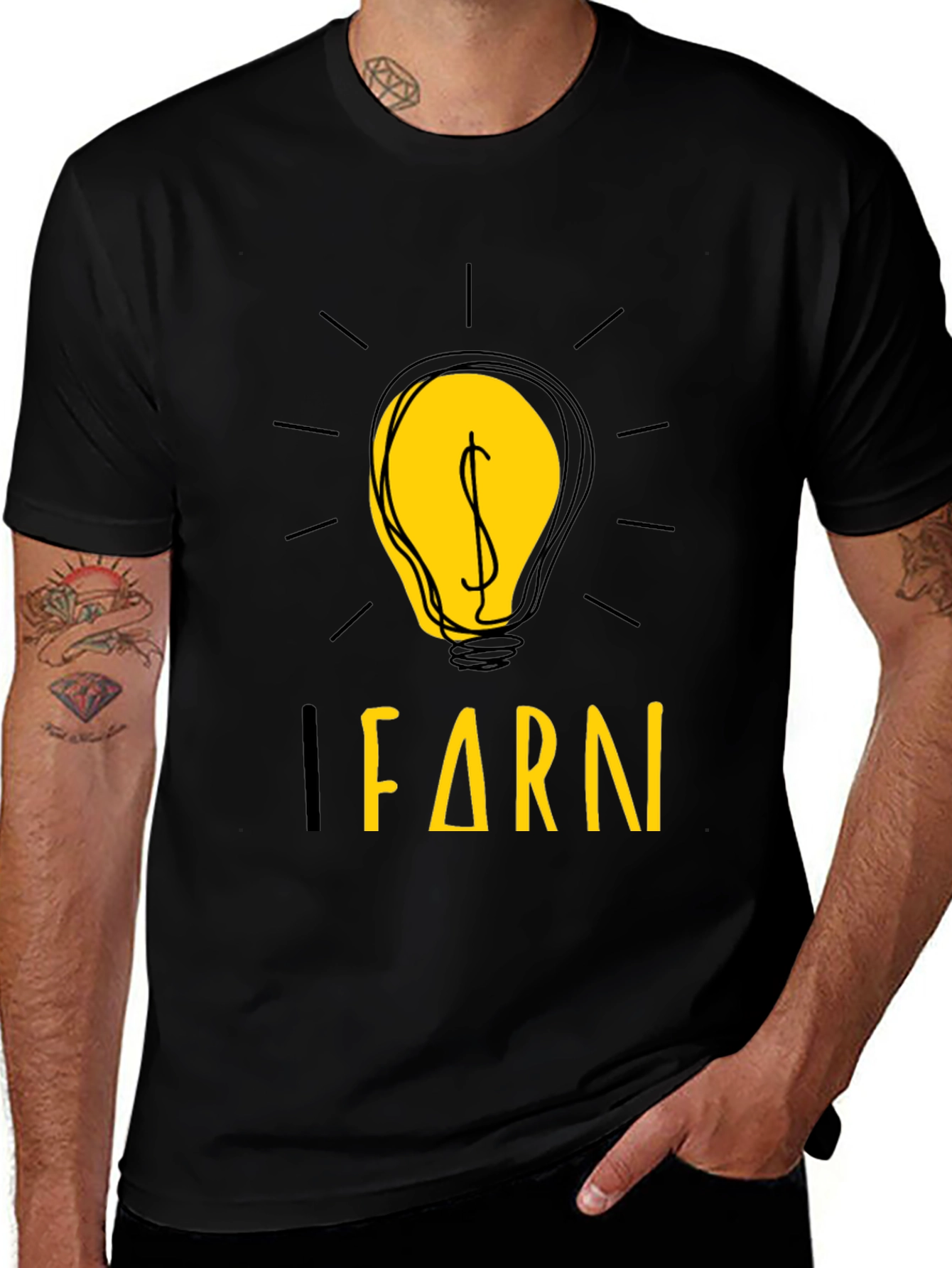 Black Learn & Earn Graphic Tee main image