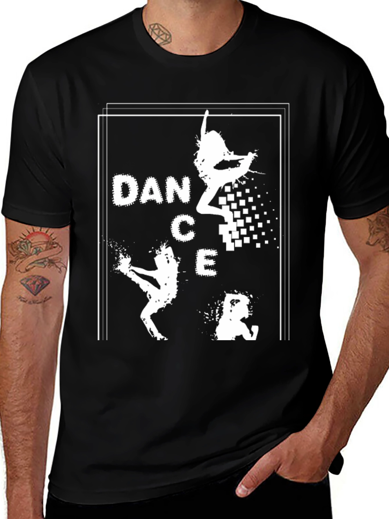 Variant 9 of Dance Graphic T-Shirt - Black