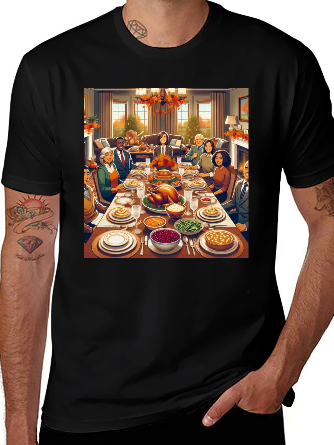Variant 4 of Thanksgiving Feast Graphic Tee