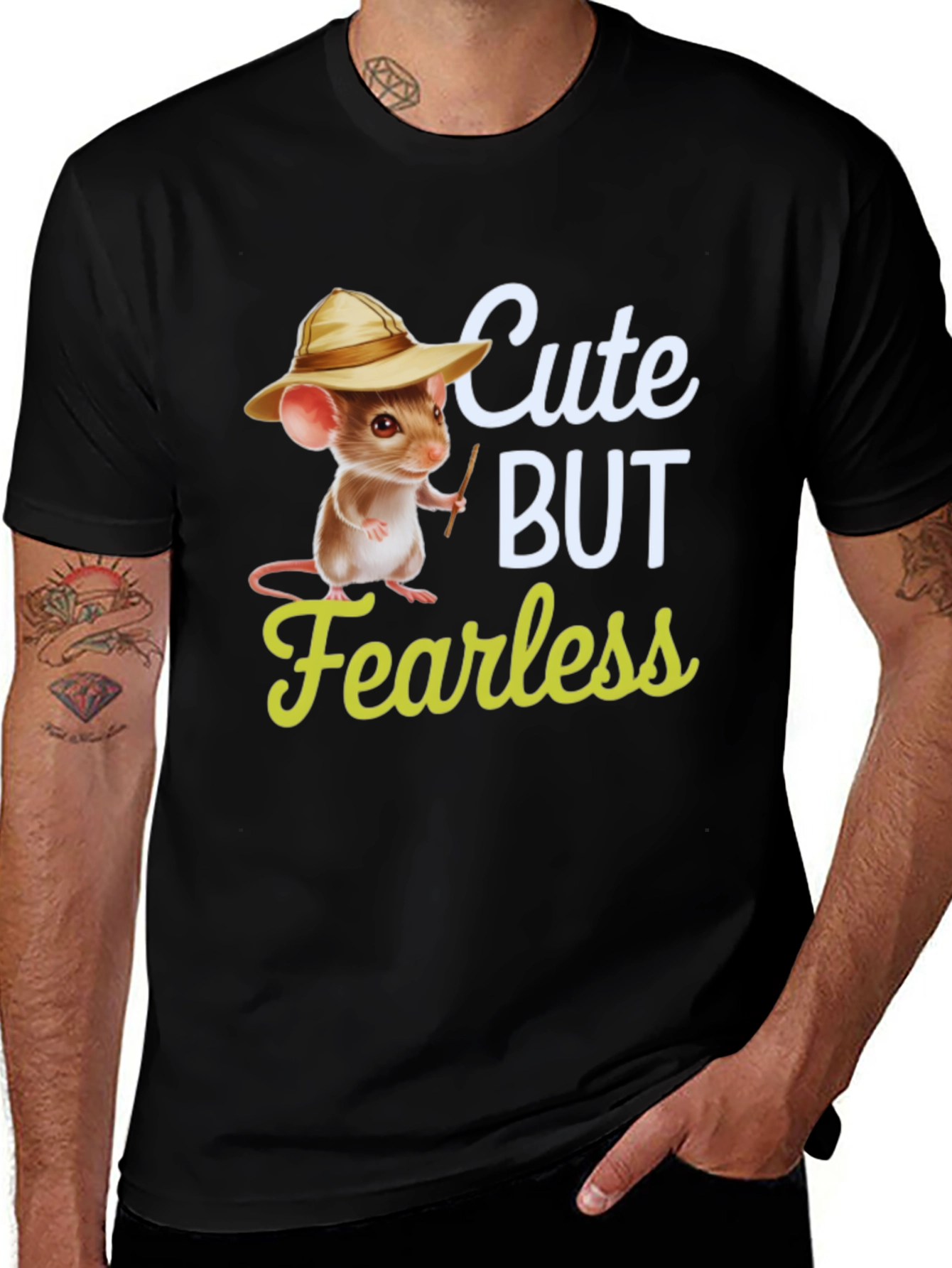 Variant 3 of Cute But Fearless Mouse T-Shirt