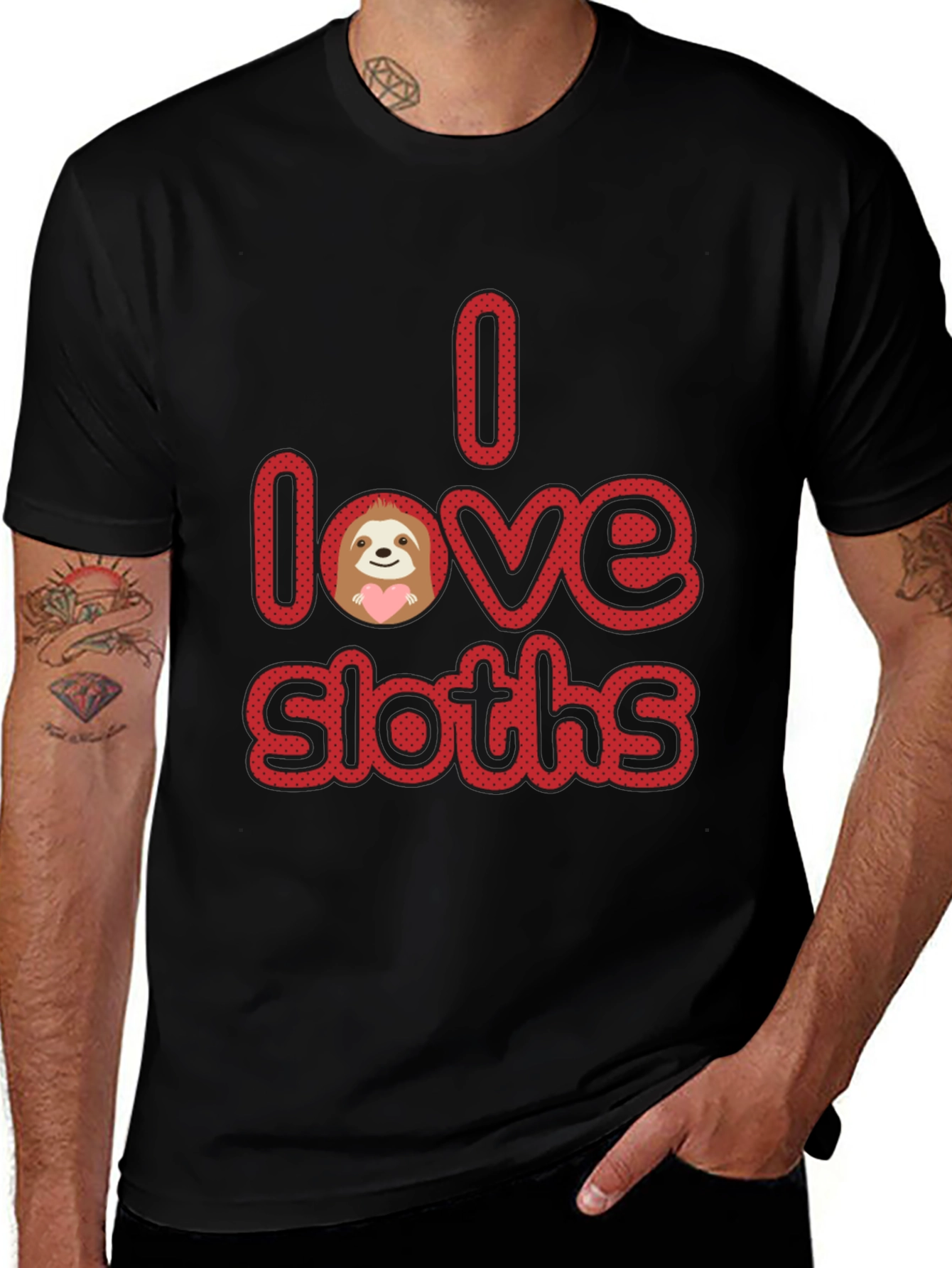 Variant 20 of I Love Sloths T-Shirt - Cute Sloth Design