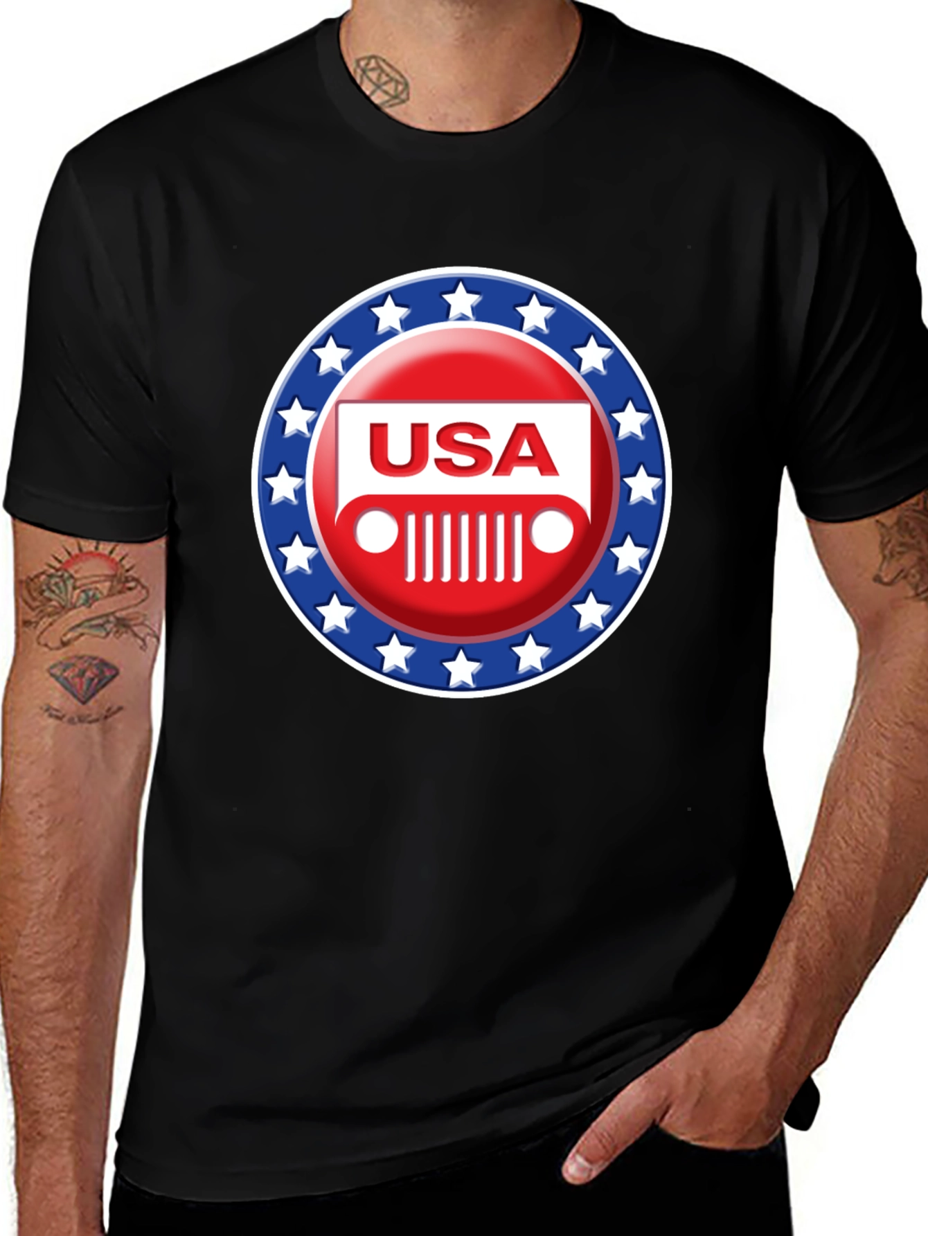 USA Jeep Patriotic T-Shirt