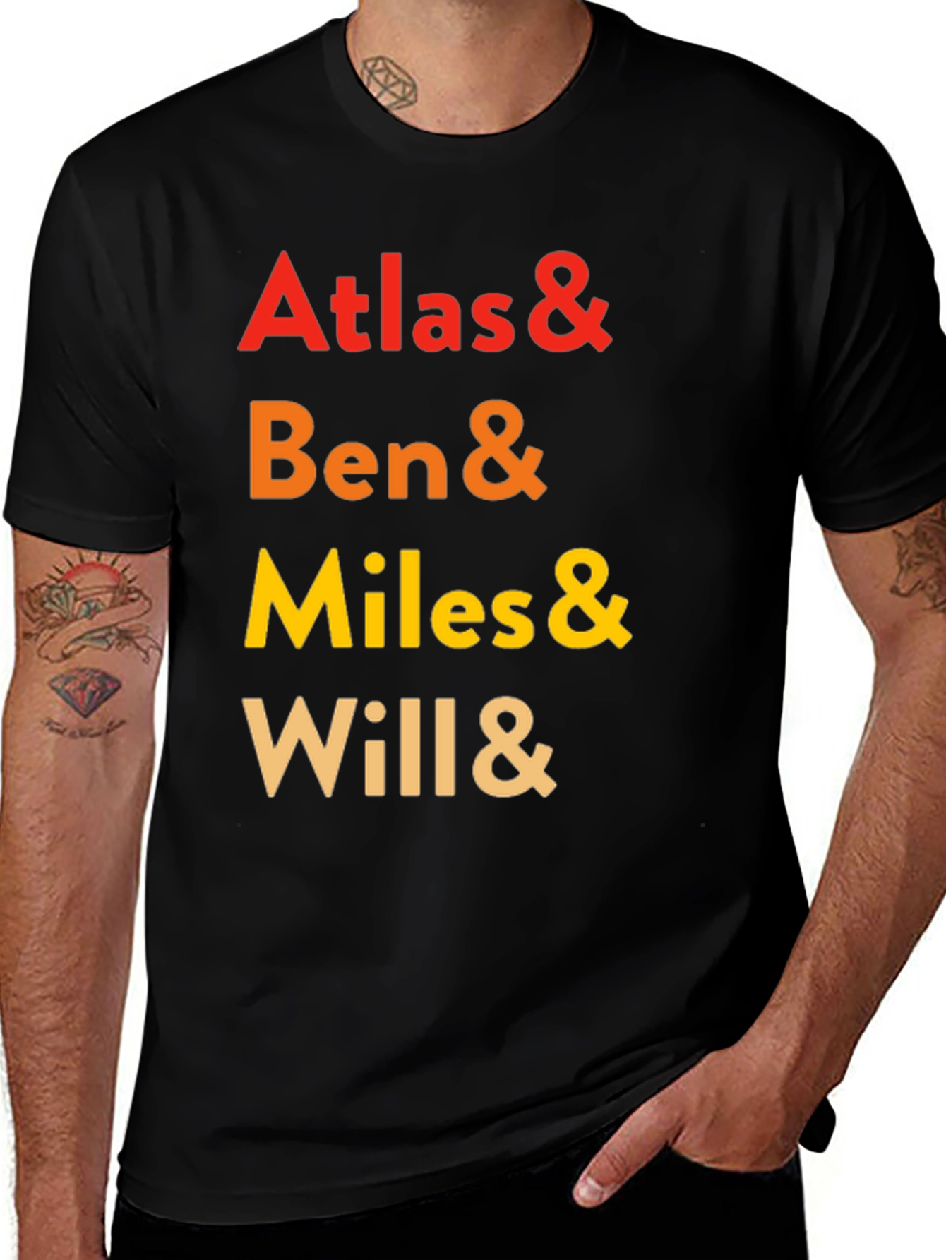 Variant 16 of Atlas & Ben & Miles & Will Crewneck Tee