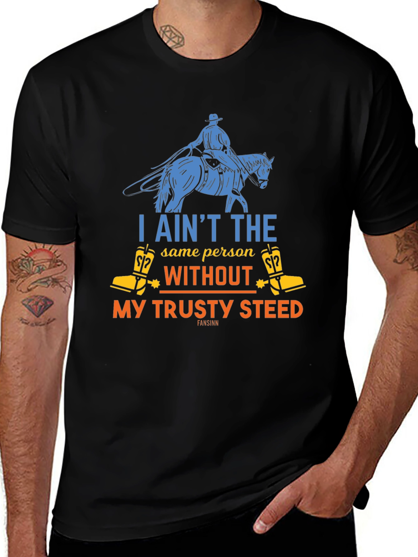 Variant 18 of Cowboy & Horse Graphic T-Shirt - My Trusty Steed