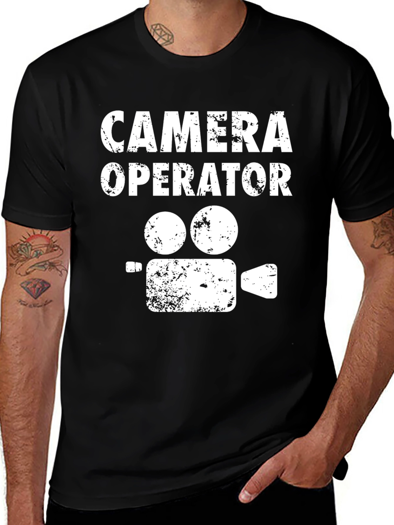 Camera Operator Black T-Shirt - Film Crew Apparel