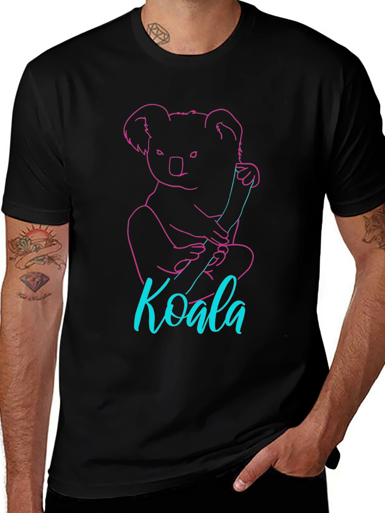 Variant 29 of Koala Graphic Tee - Fun Neon Design