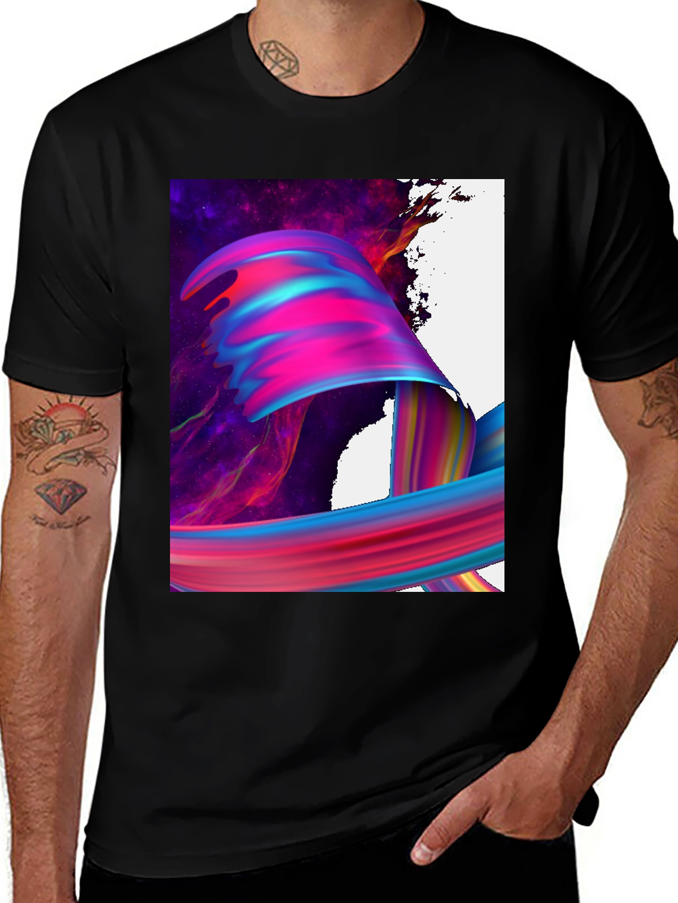 Variant 9 of Abstract Art Black T-Shirt
