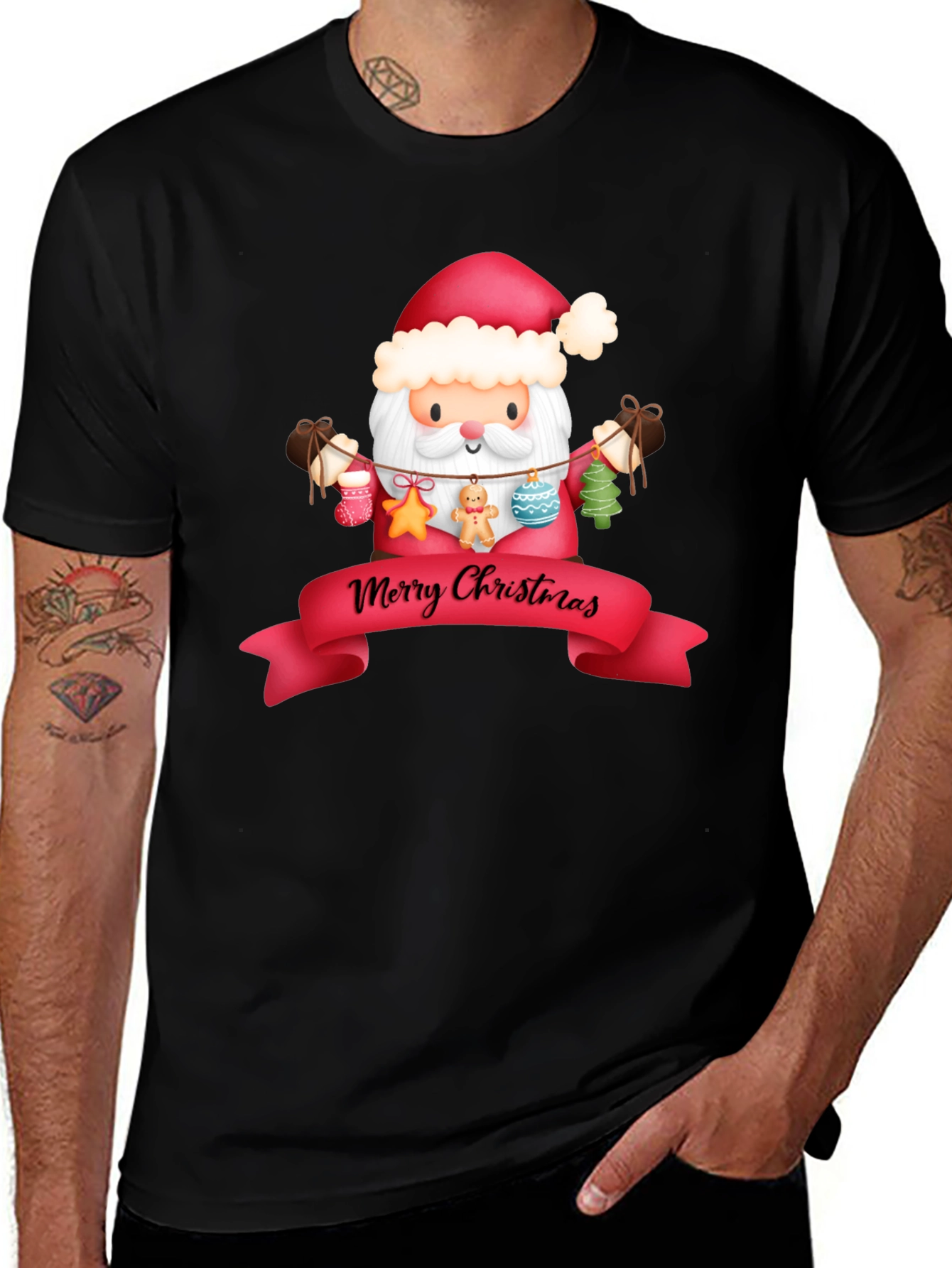 Merry Christmas Santa Graphic T-Shirt