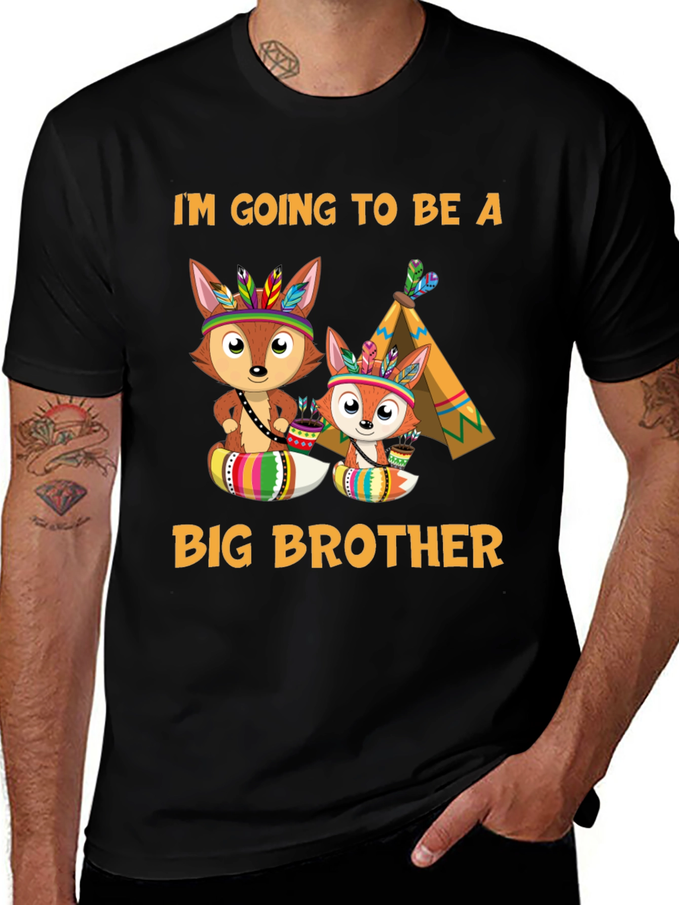 Big Brother Fox Tee - Pregnancy Announcement