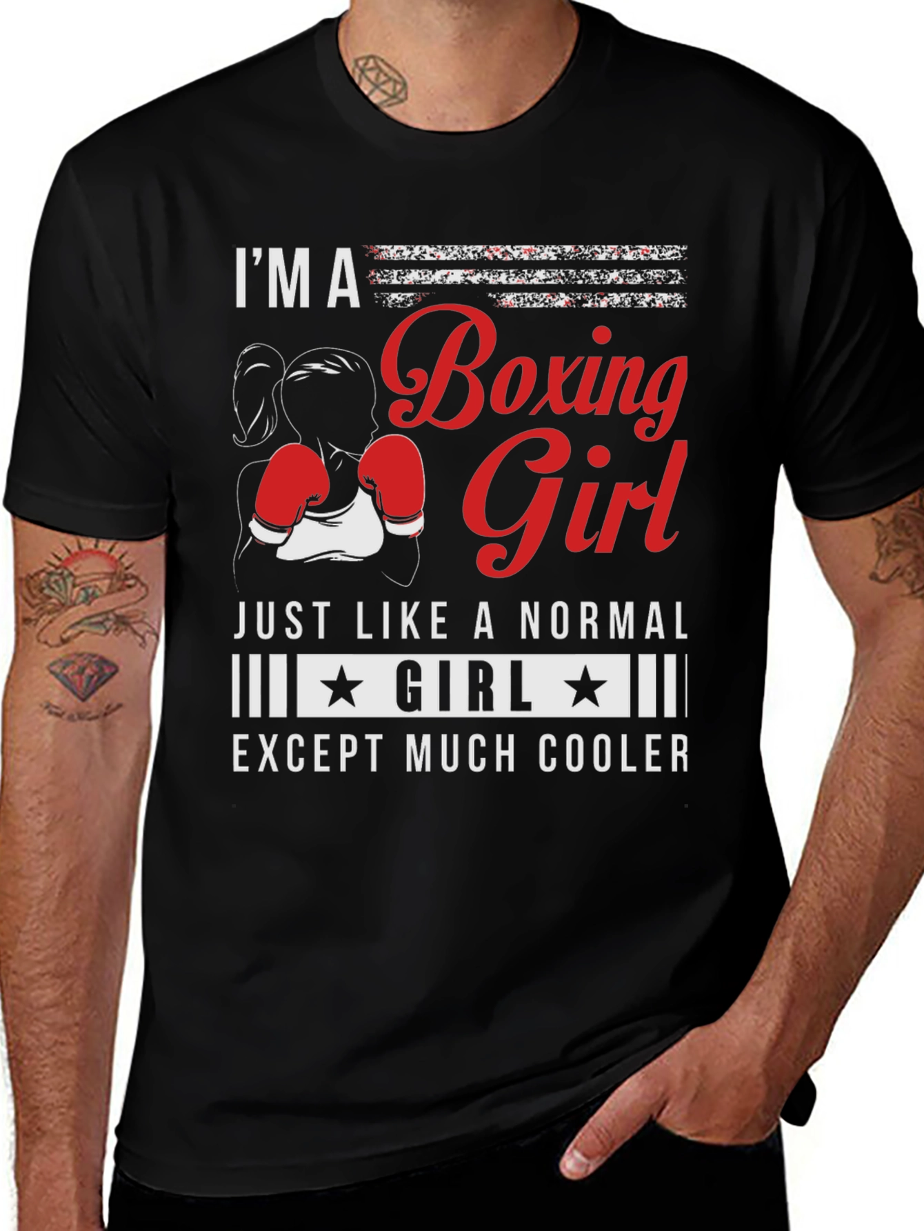 Variant 27 of I'm A Boxing Girl T-Shirt Cool Sporty Graphic Tee
