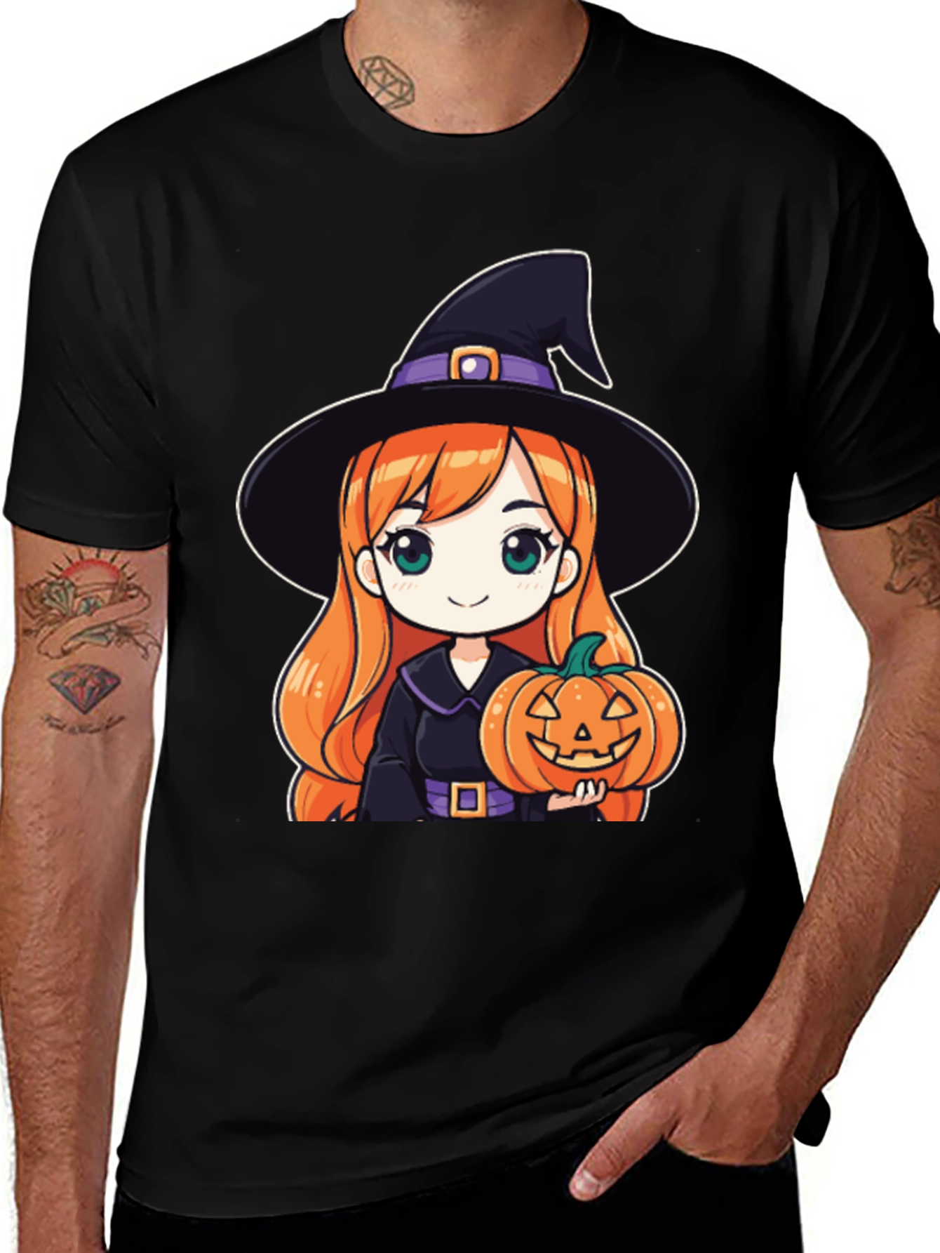 Variant 4 of Cute Halloween Witch T-Shirt