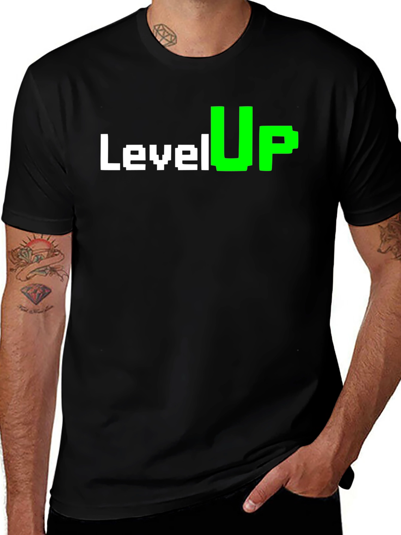 Variant 19 of Level Up Pixel Art T-Shirt - Gamer Style Tee
