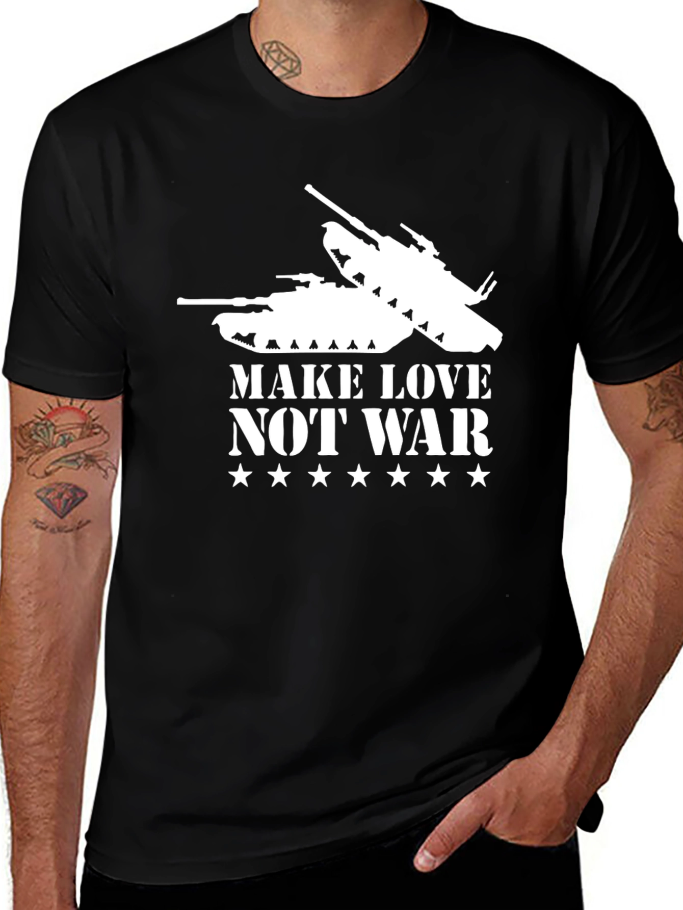 Variant 3 of Make Love Not War Graphic Tee