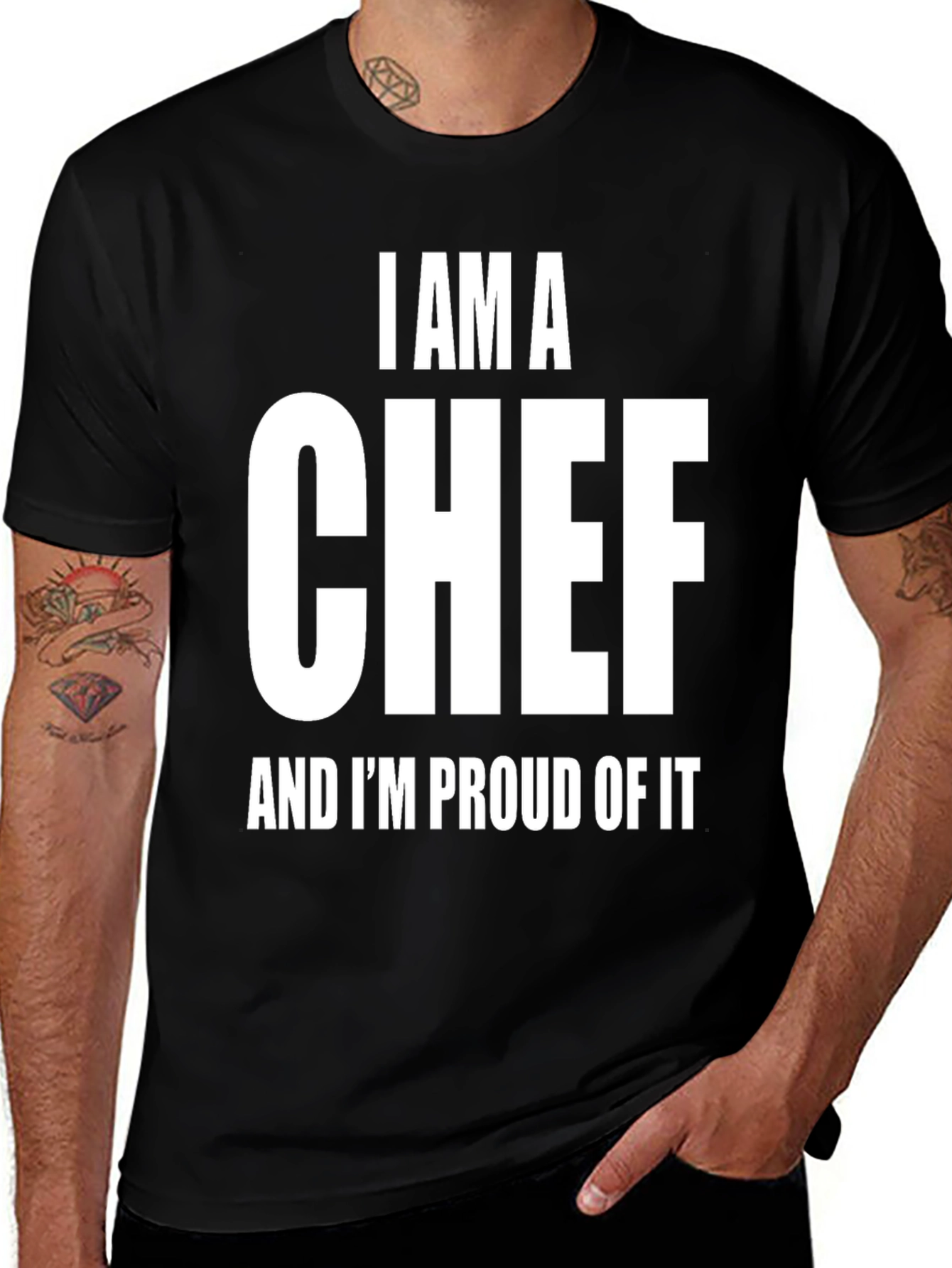 Variant 16 of I AM A CHEF Proud T-Shirt - Black