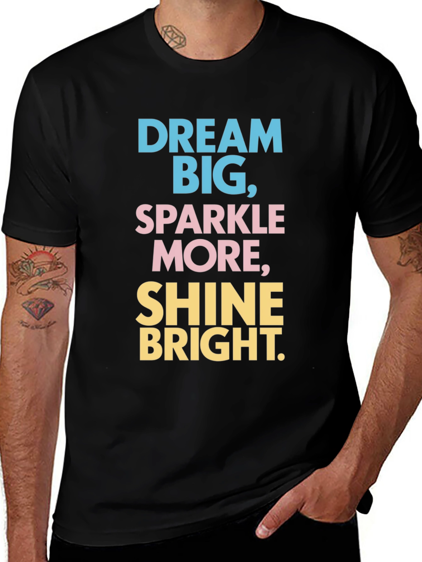 Variant 14 of Dream Big Graphic Tee - Shine Bright Cotton T-Shirt