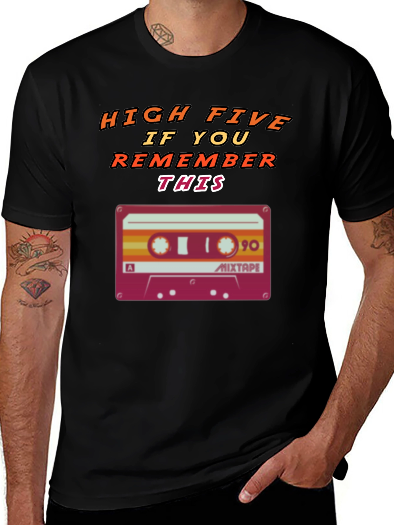 Variant 12 of Retro Mixtape T-Shirt - High Five If You Remember This!