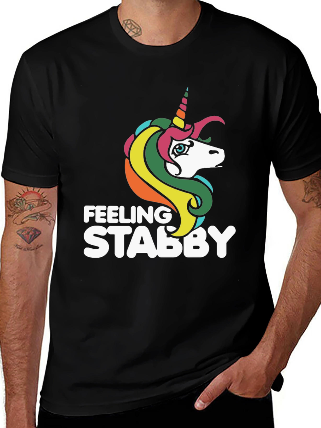 Variant 25 of Feeling Stabby Unicorn Graphic Tee