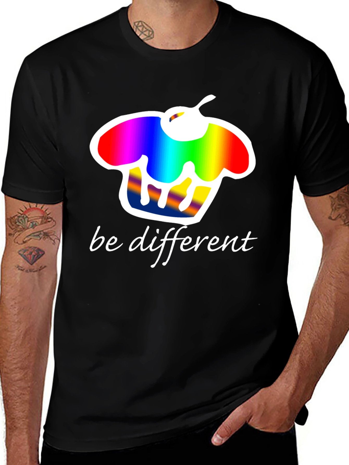 Variant 26 of Be Different Cupcake Pride T-Shirt