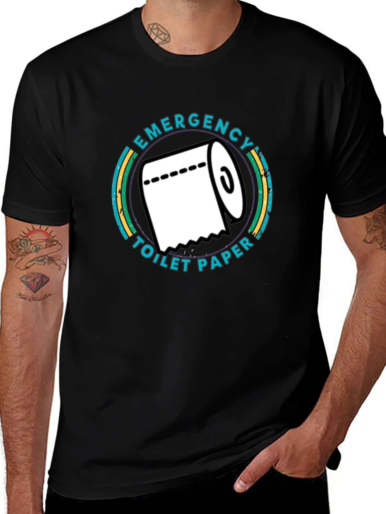 Variant 18 of Emergency Toilet Paper T-Shirt - Funny Graphic Tee