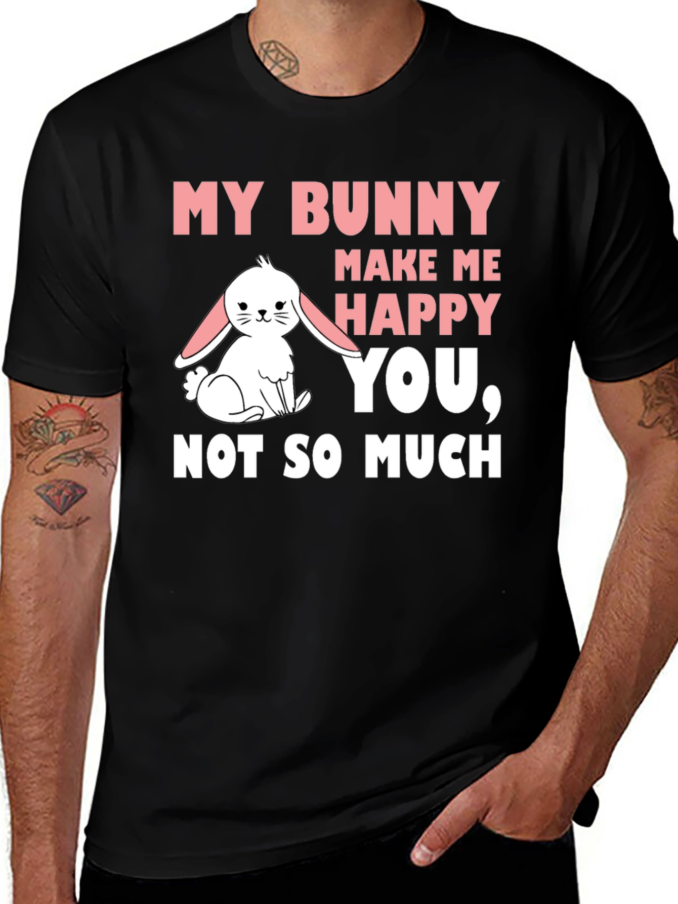 Variant 3 of My Bunny Makes Me Happy Graphic T-Shirt