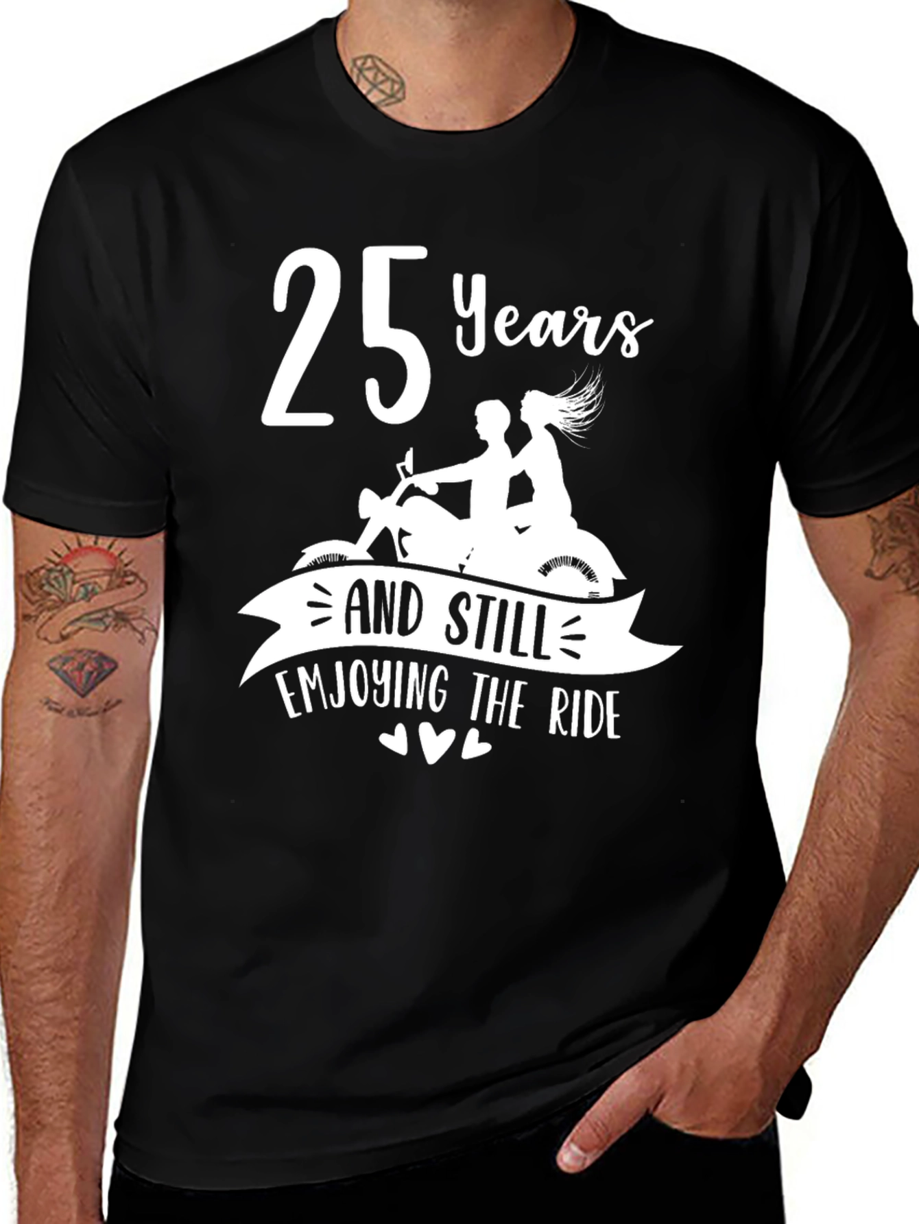 Variant 18 of 25 Years Anniversary Motorcycle Couple T-Shirt