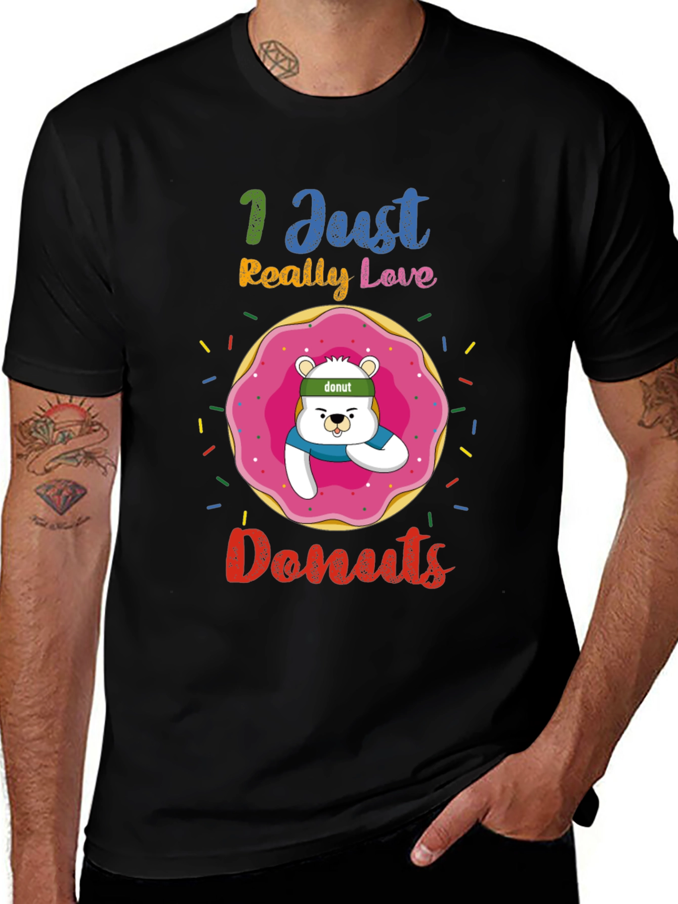 Variant 20 of I Just Really Love Donuts Funny Graphic Tee