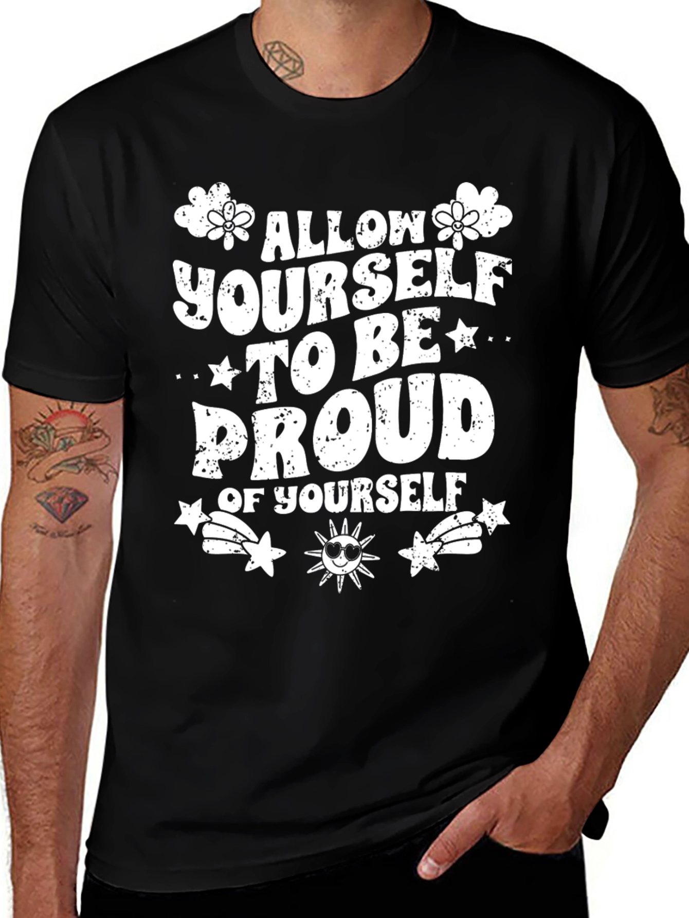 Variant 20 of Proud of Yourself Graphic Tee - Black