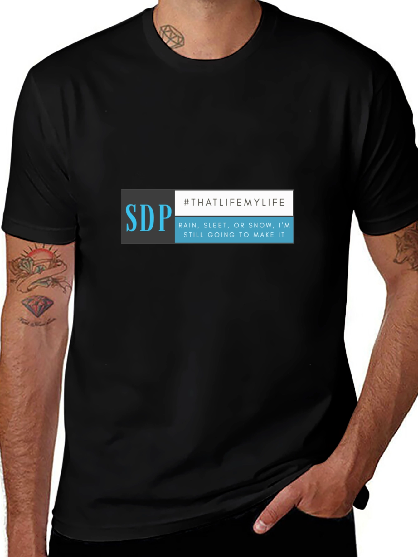 Variant 21 of SDP #THATLIFEMYLIFE Black T-Shirt