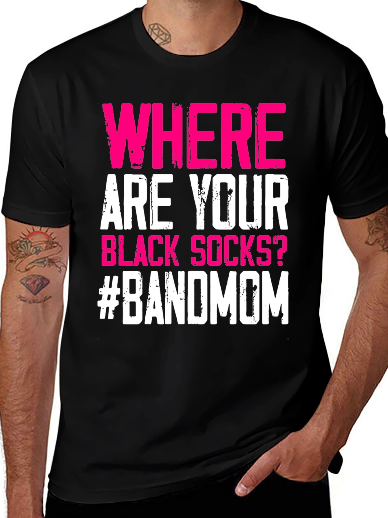 Variant 10 of Funny Band Mom Graphic Tee