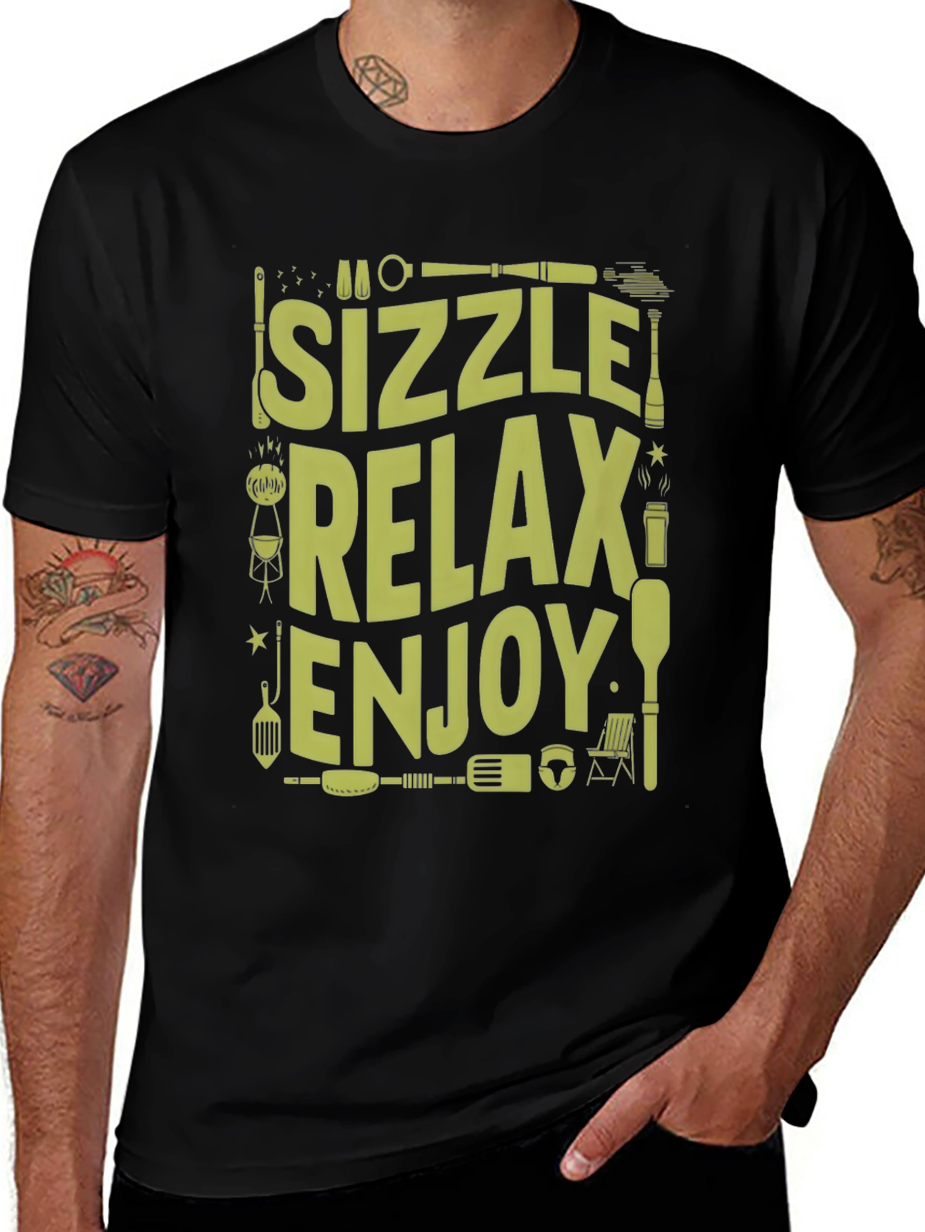 Variant 13 of Sizzle Relax Enjoy Graphic T-Shirt