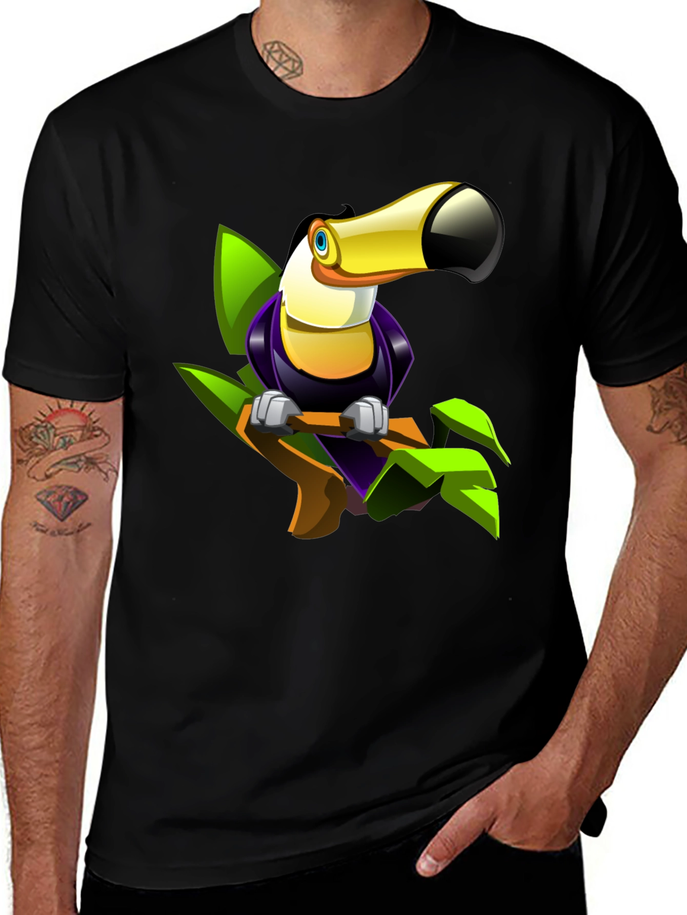 Variant 21 of Toucan Graphic T-Shirt - Tropical Bird Tee