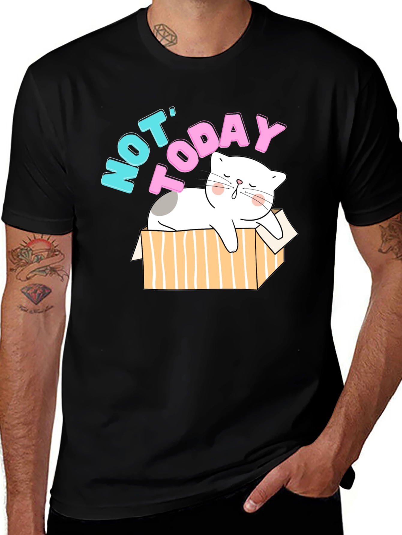 Not Today Graphic Tee - Cat Lover T-Shirt