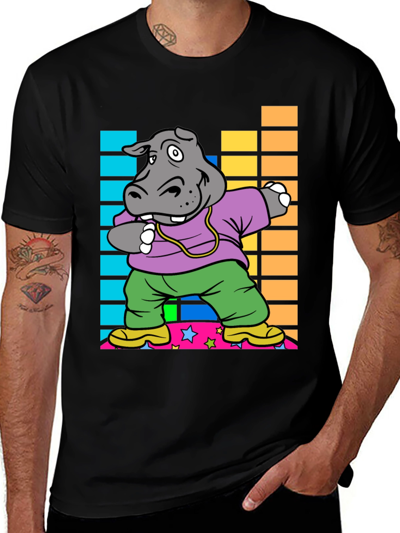 Variant 4 of Dabbing Hippo Graphic Tee