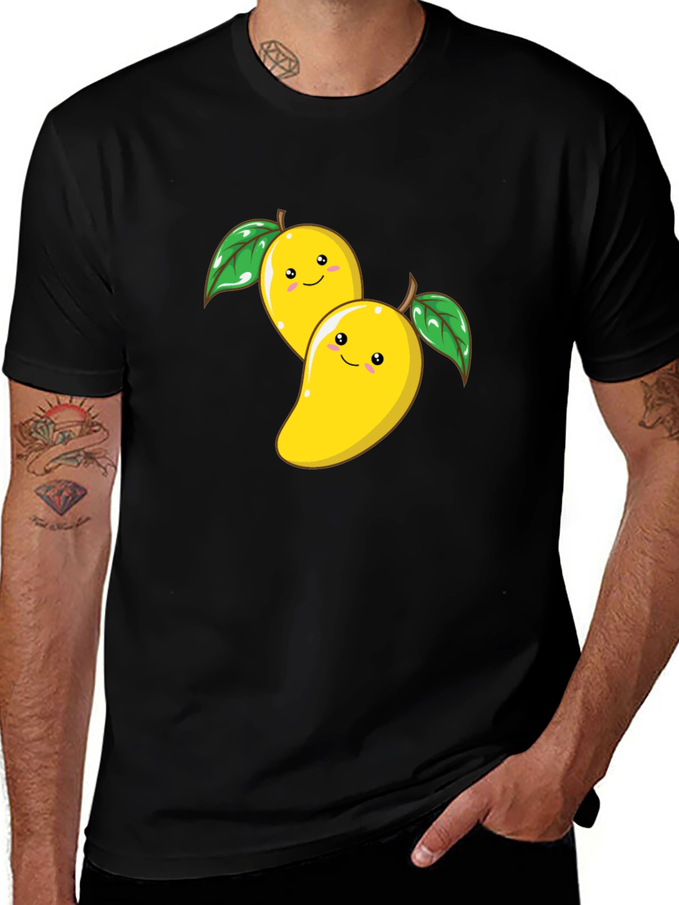 Cute Mango Cartoon Graphic Tee