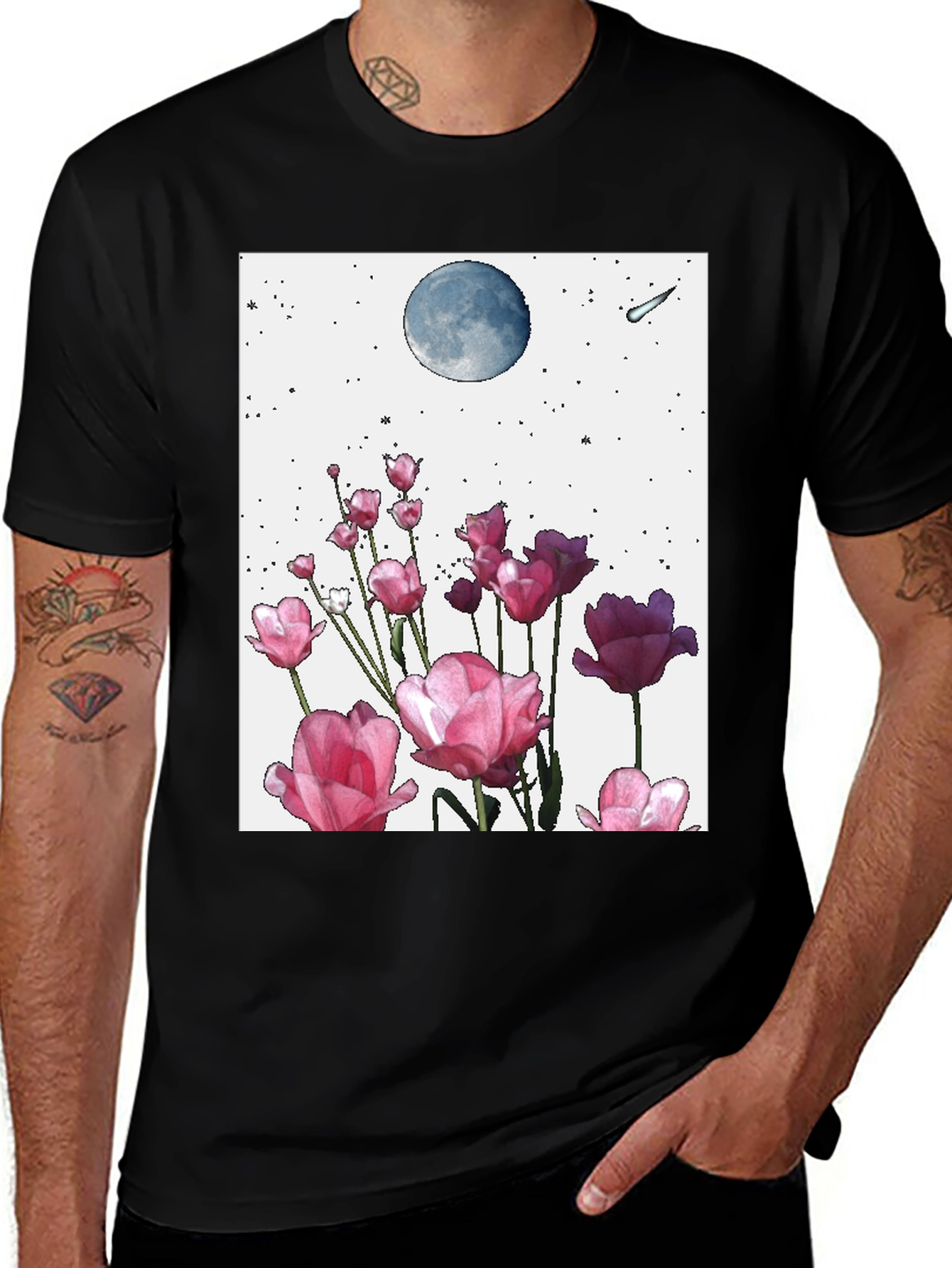Variant 10 of Floral Moon Graphic Tee